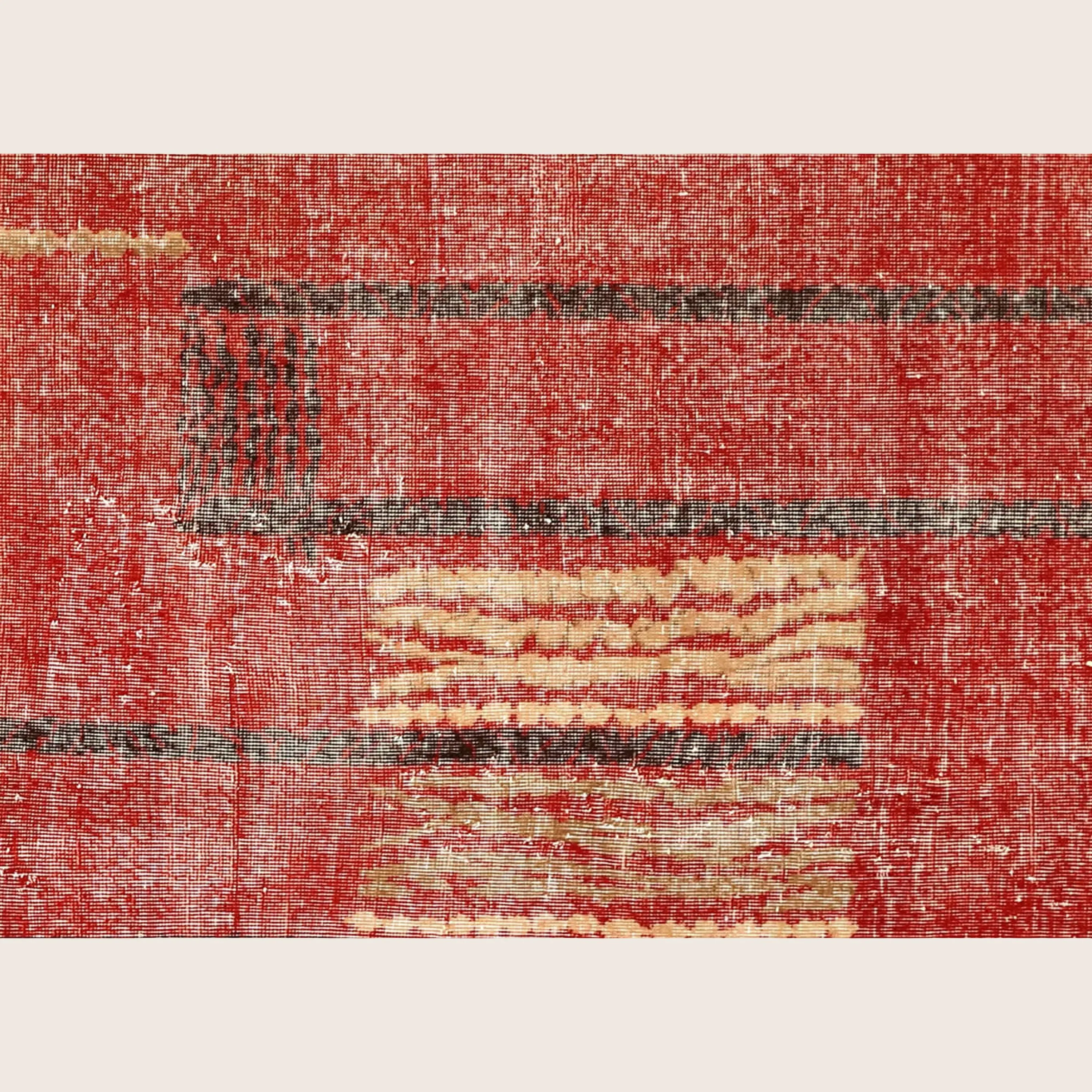 Multicolored Vintage Antique Traditional Deco Wool Rug - 6'6" x 9'9" - Image 3