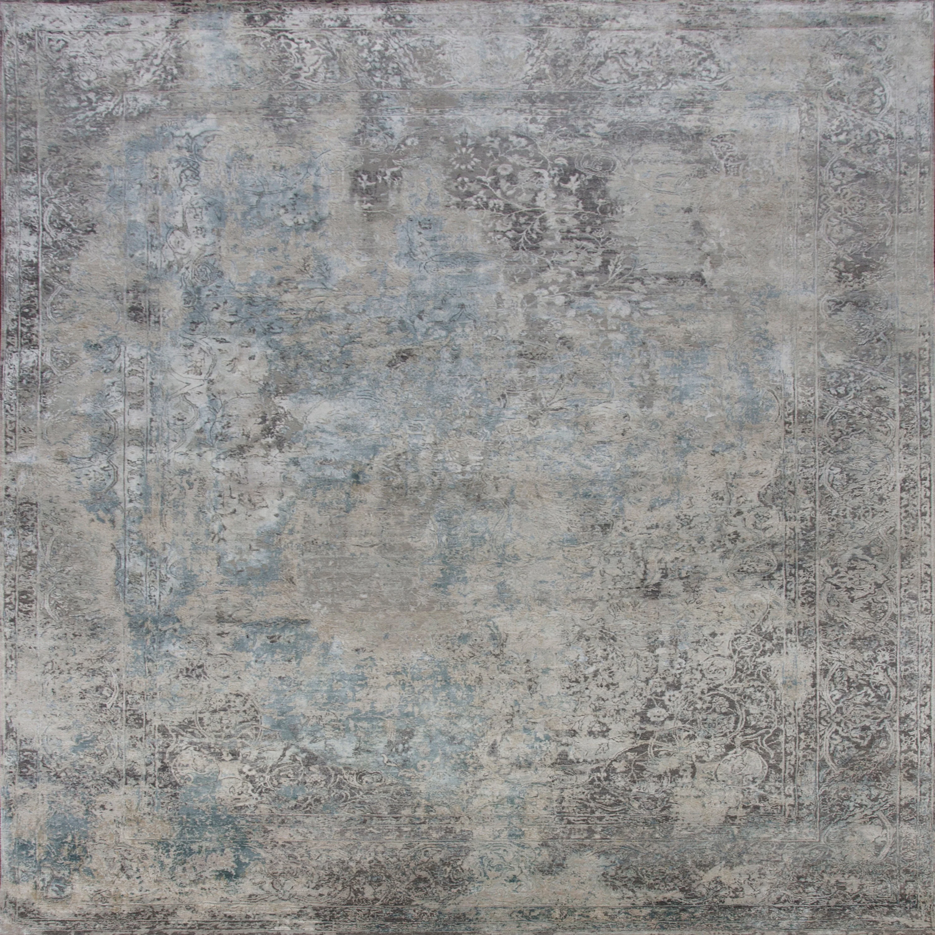Multicolored Traditional Silk Wool Blend Rug - 8'9" x 12'4" - Image 6