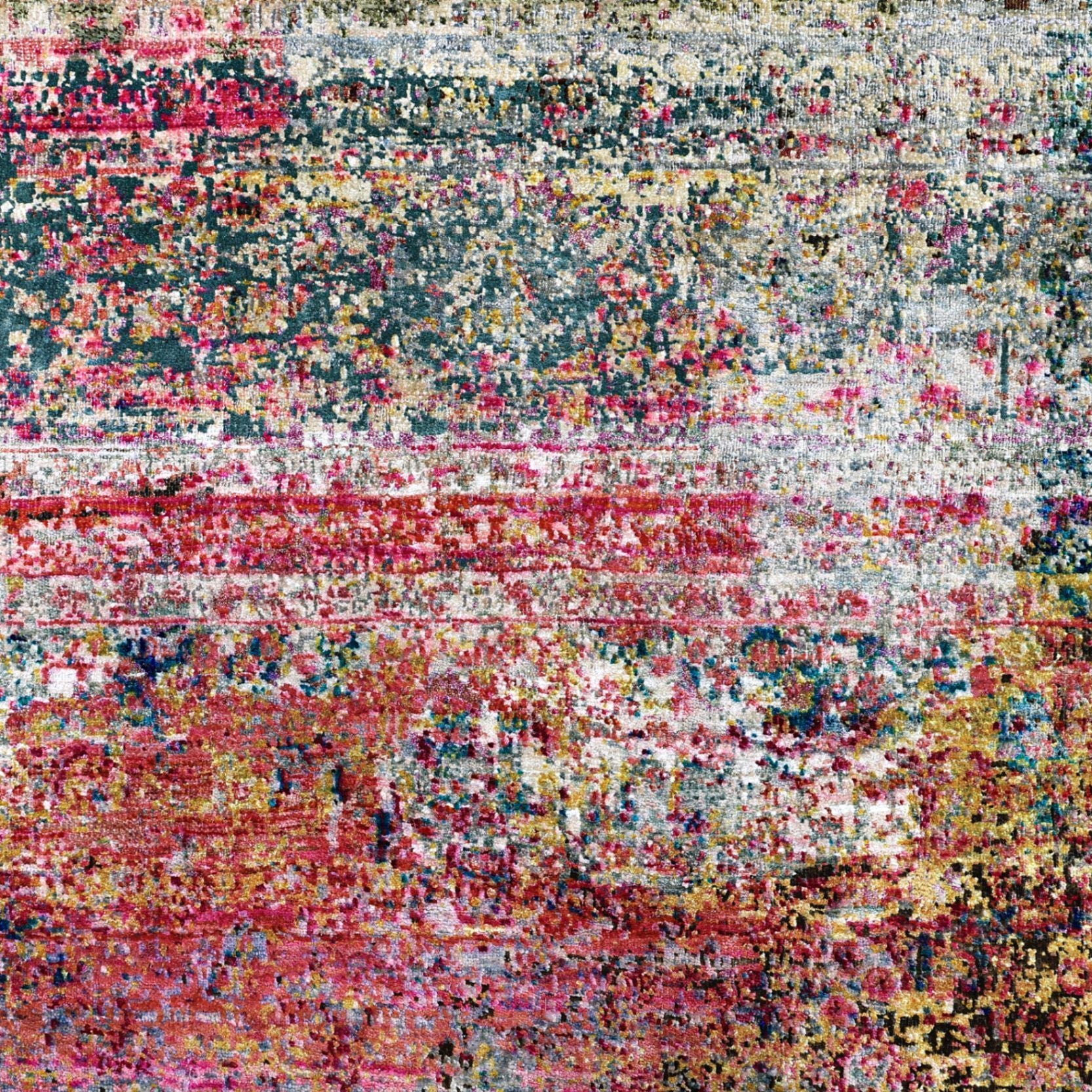 Multicolored Alchemy Wool Silk Blend Rug - 6'1" x 9'2" - Image 5