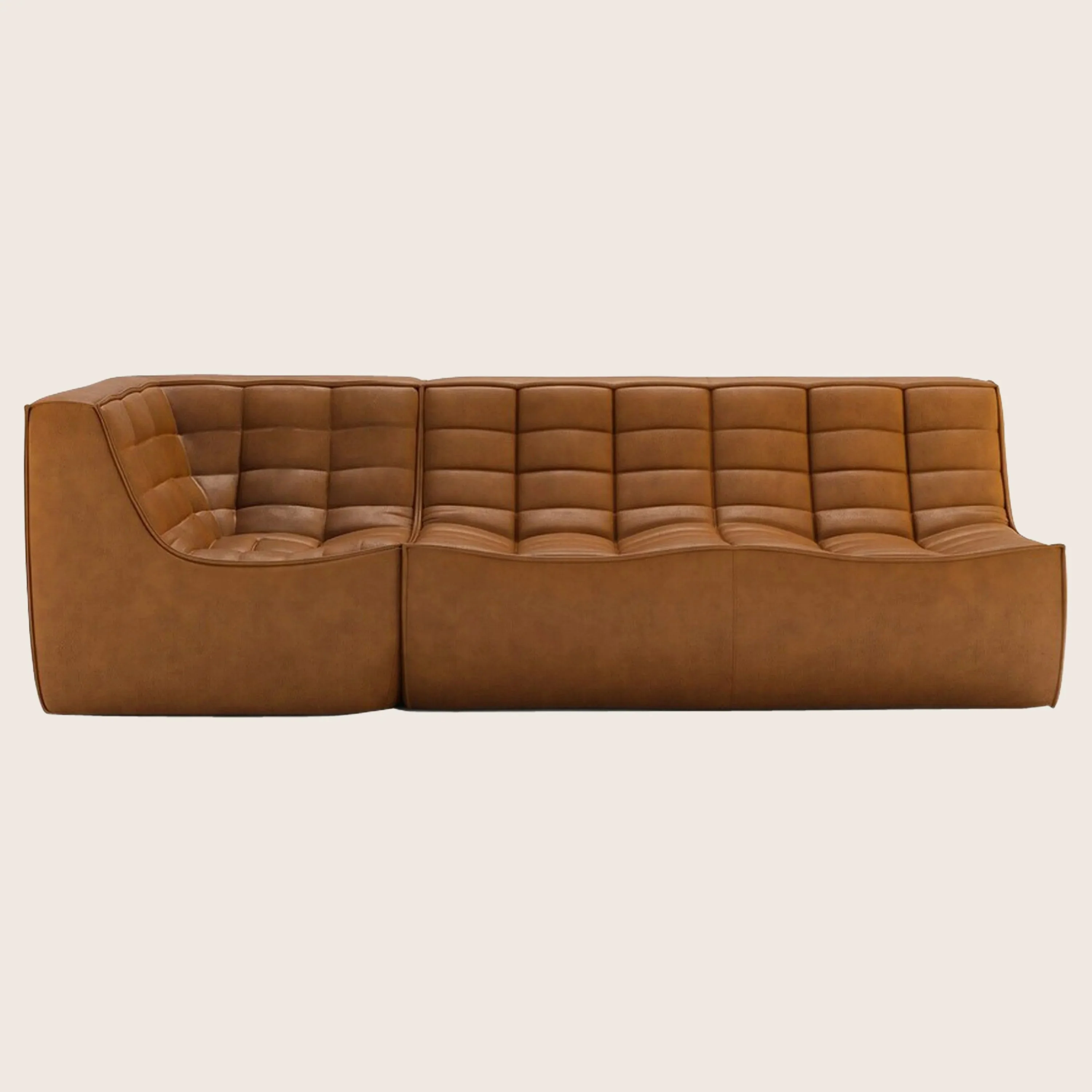 N701 Modular Leather Square-Corner Sectional - Image 10