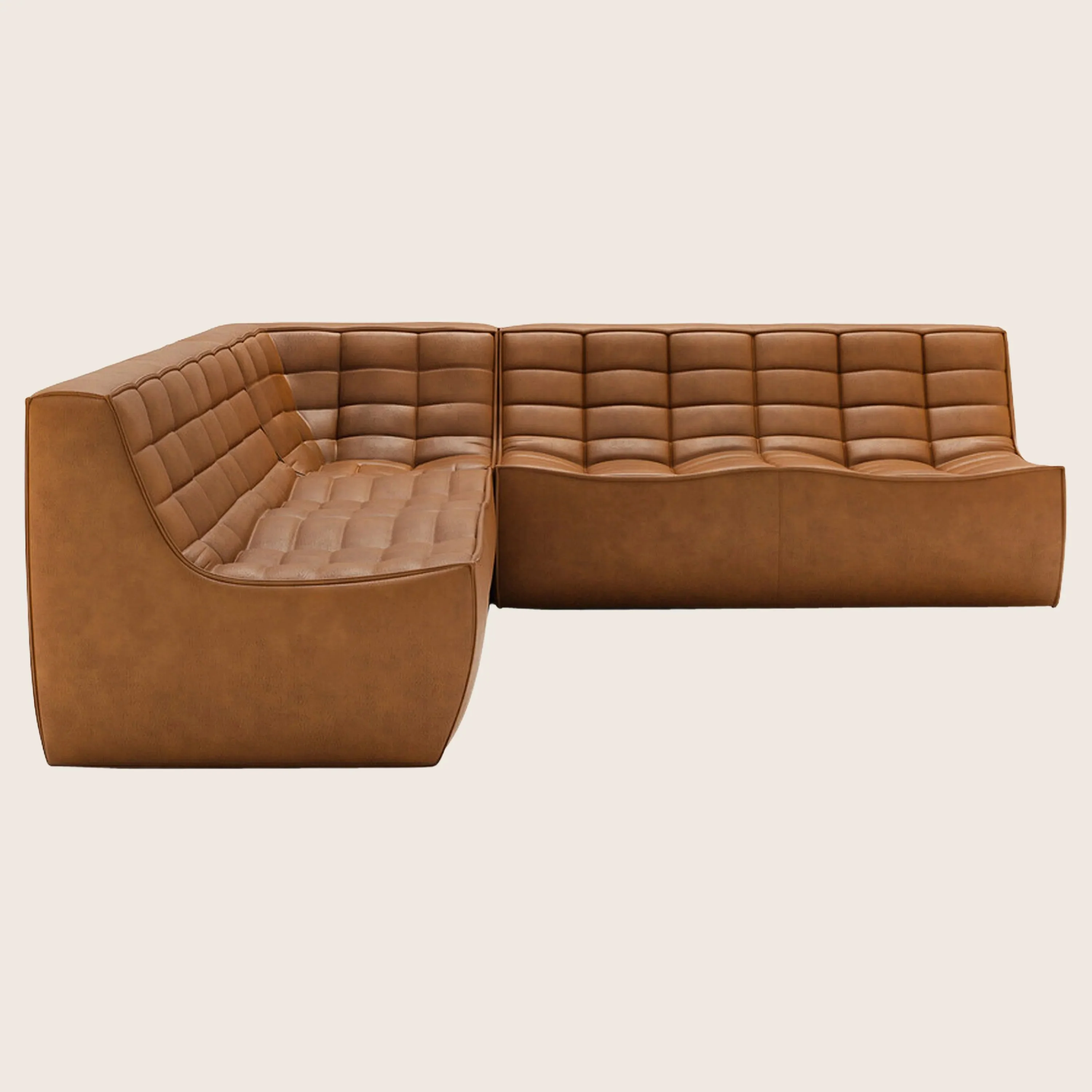 N701 Modular Leather Square-Corner Sectional - Image 6