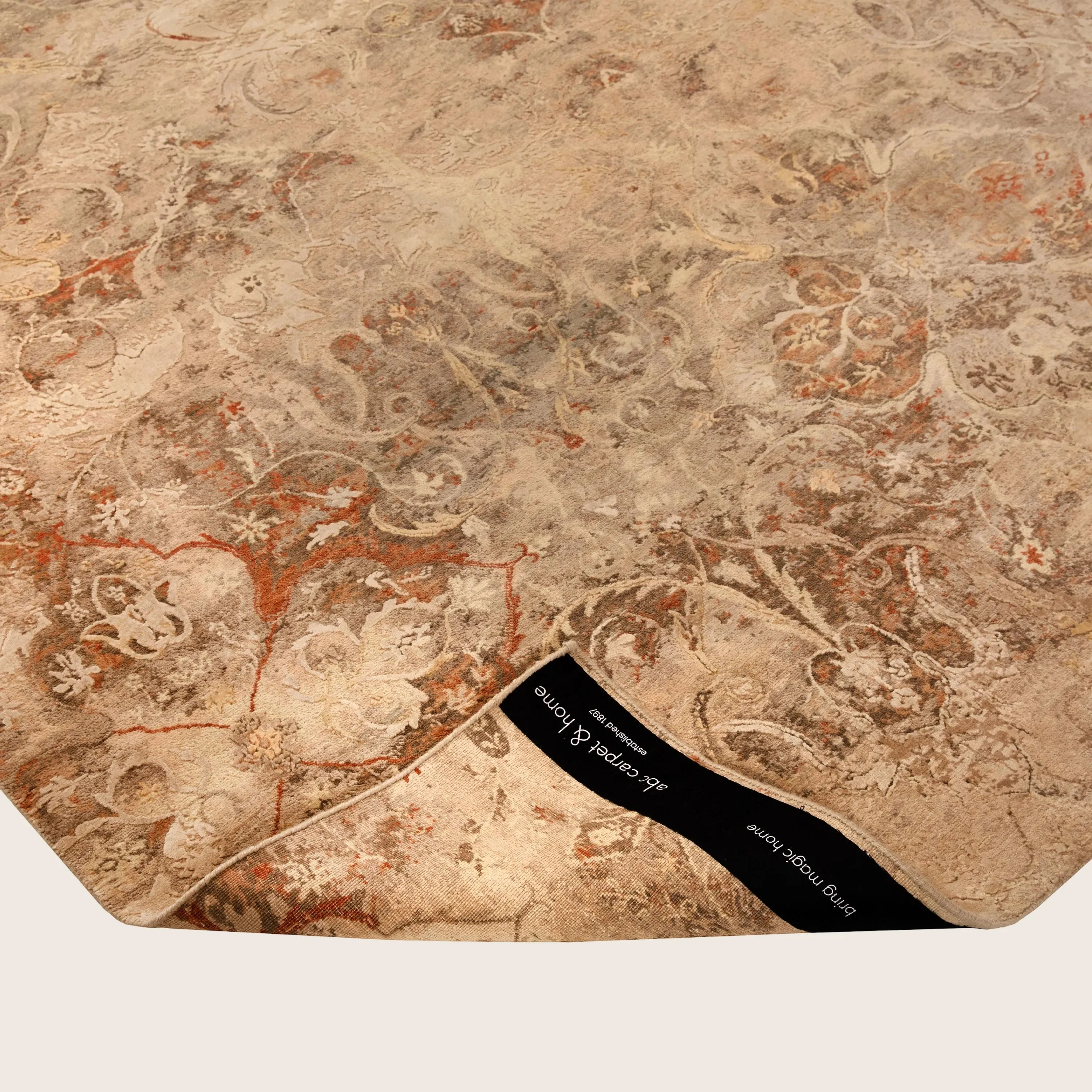 Natural Contemporary Silk Wool Blend Rug - 8' x 10' - Image 4
