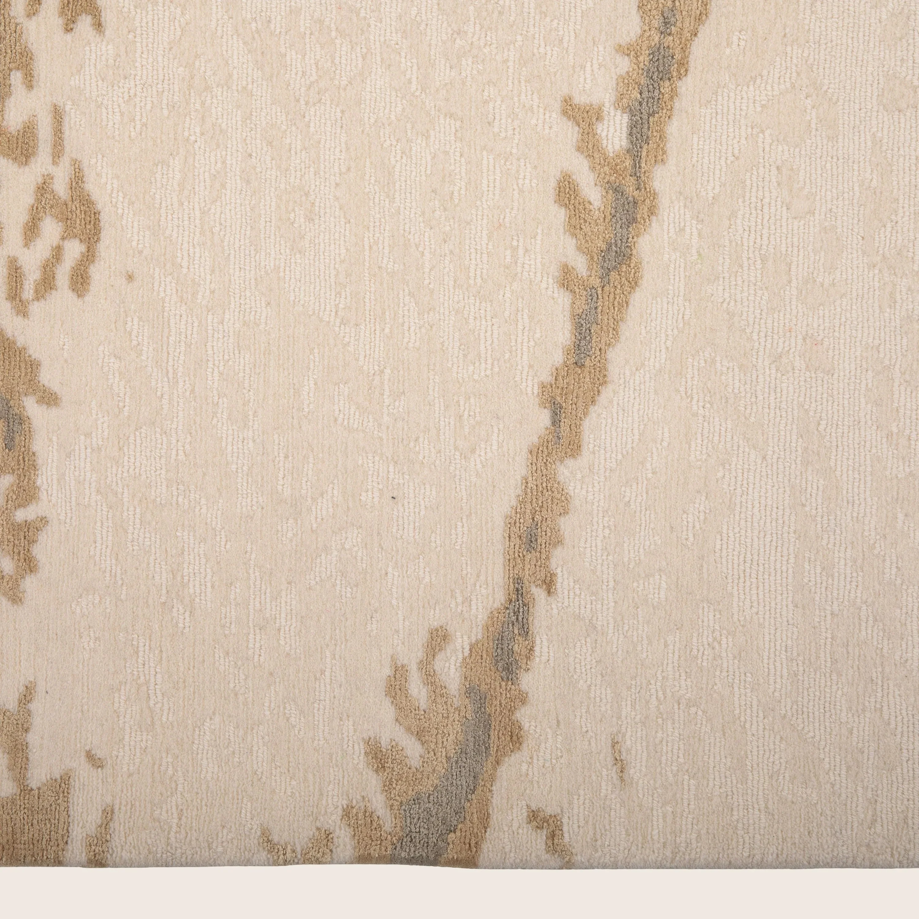 Natural Contemporary Wool Silk Rug - 9' x 12' - Image 5