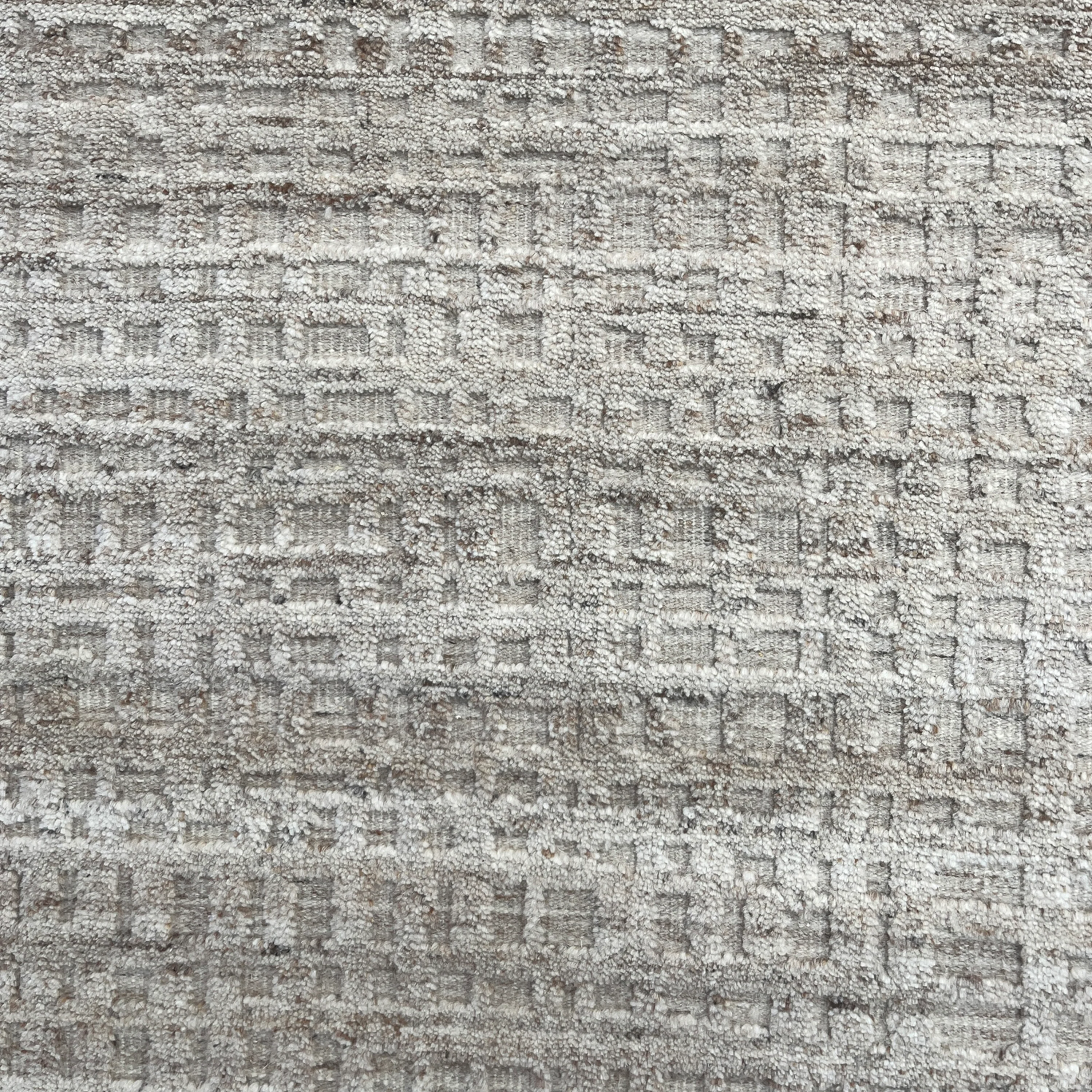 Natural Textured Wool Rug - 6'1" x 9' - Image 4