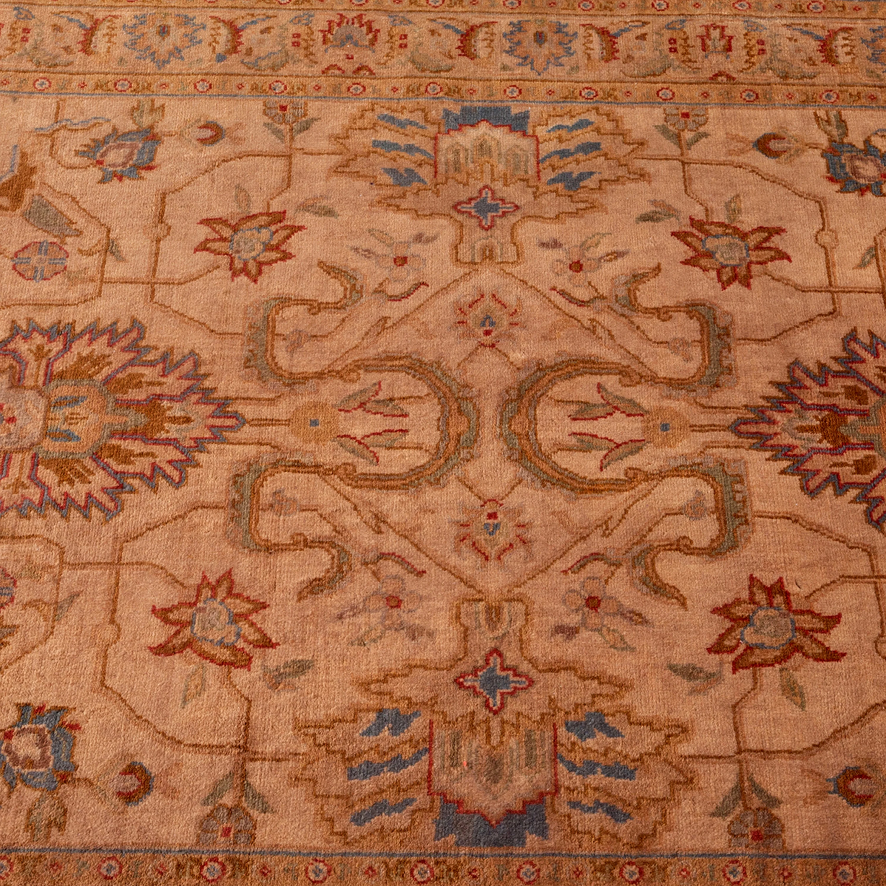 Tan/Pink Samsara Wool Runner - 2'7" x 12'4" - Image 4
