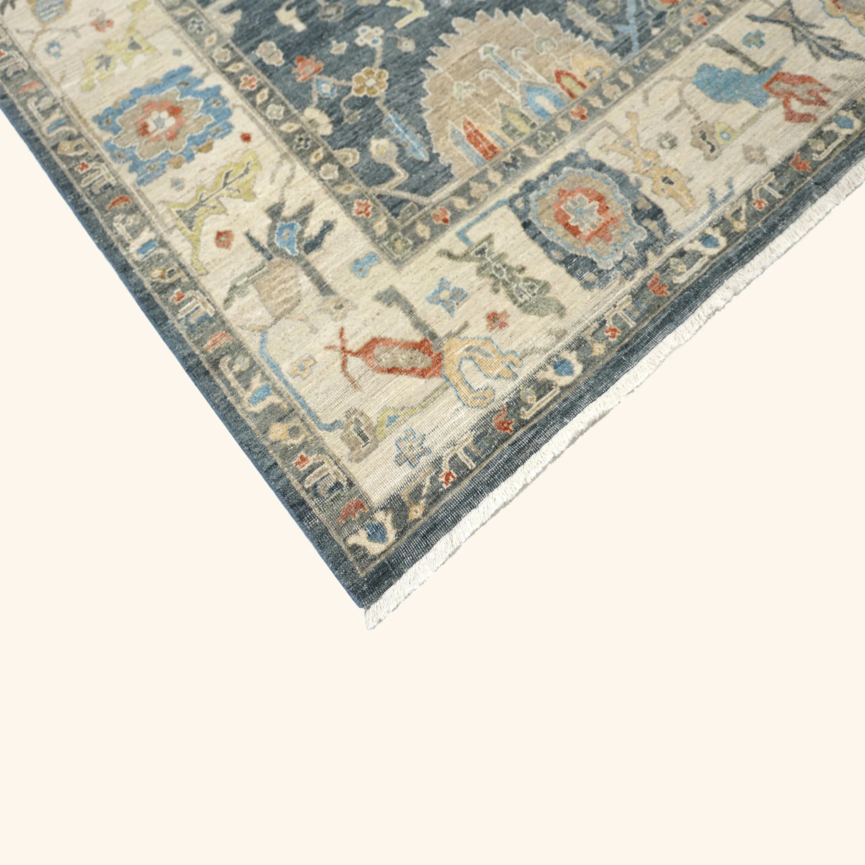 Navy Antique Revival Wool Rug - Image 4