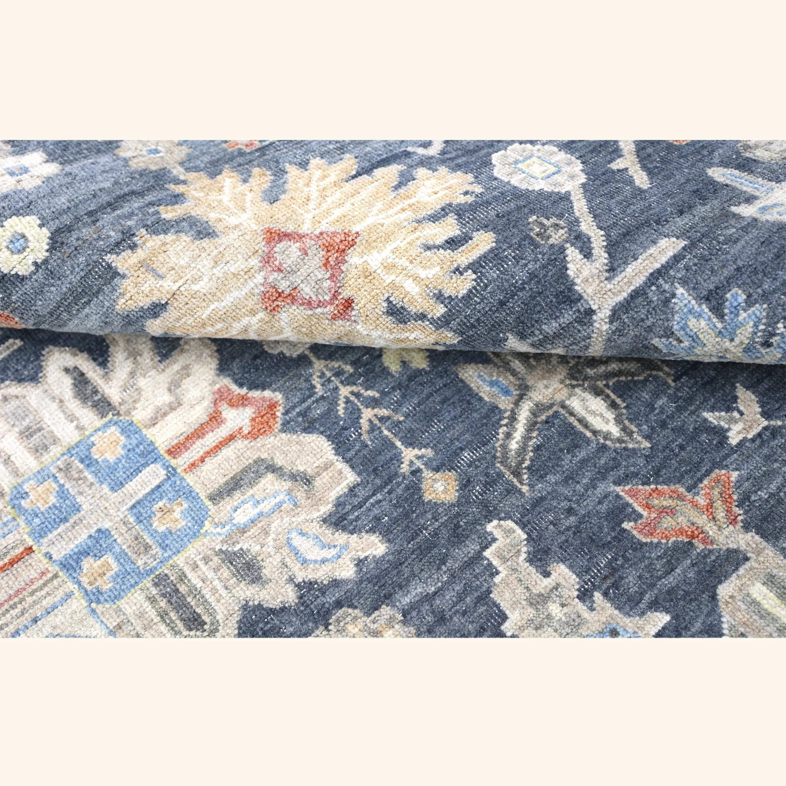 Navy Antique Revival Wool Rug - Image 8