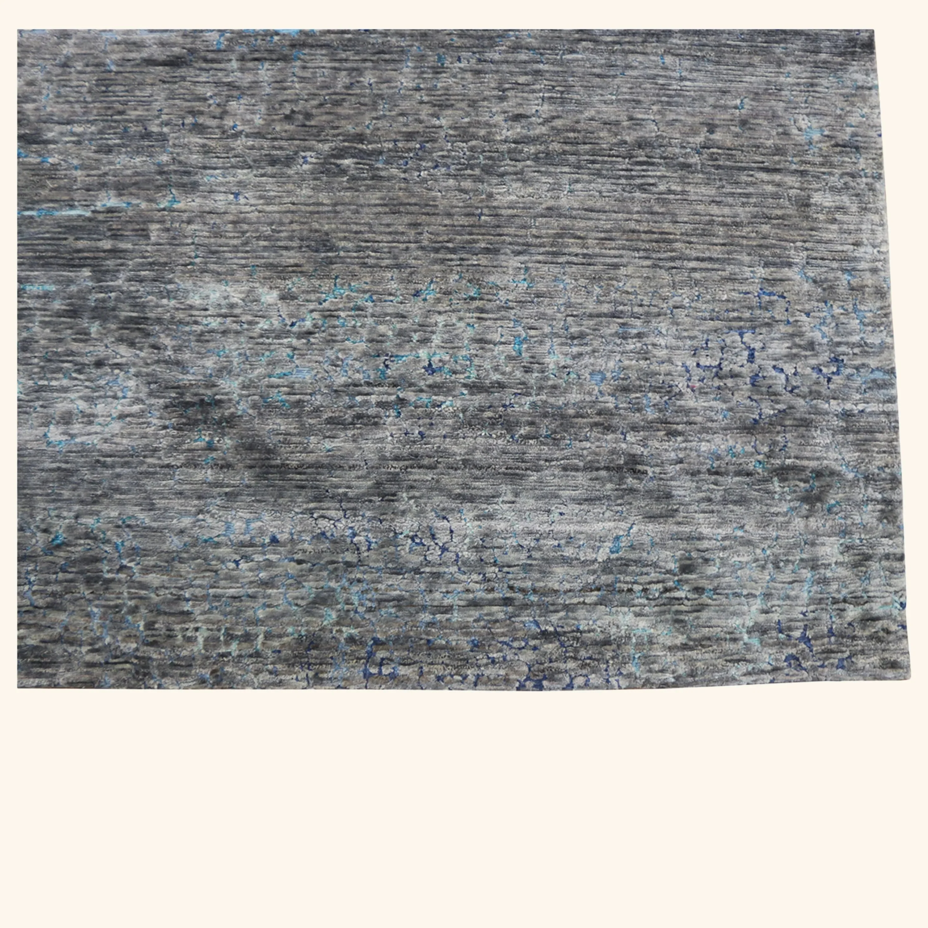 Blue Nu Vibrant Modern Tibetan Wool Rug - Image 12