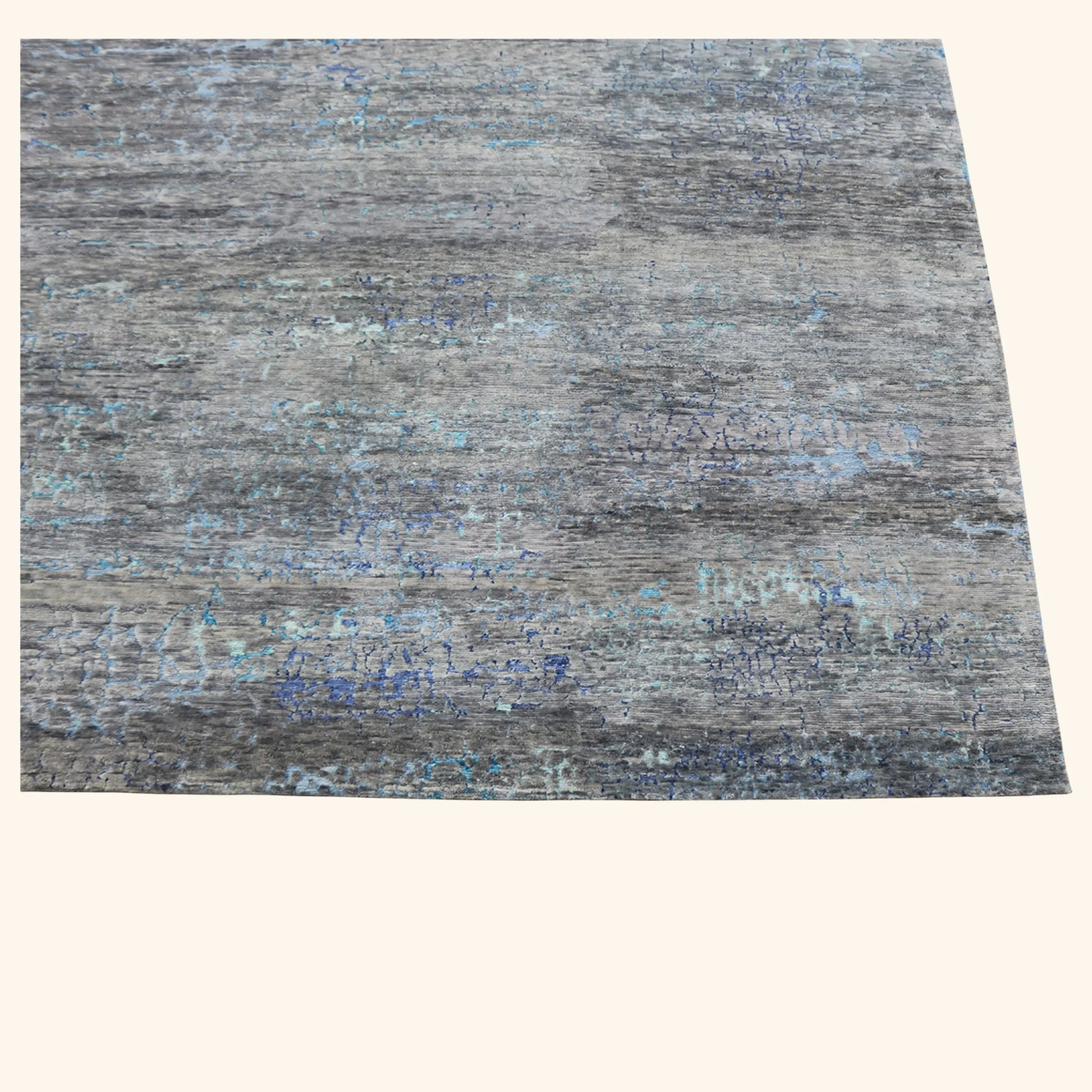 Blue Nu Vibrant Modern Tibetan Wool Rug - Image 14
