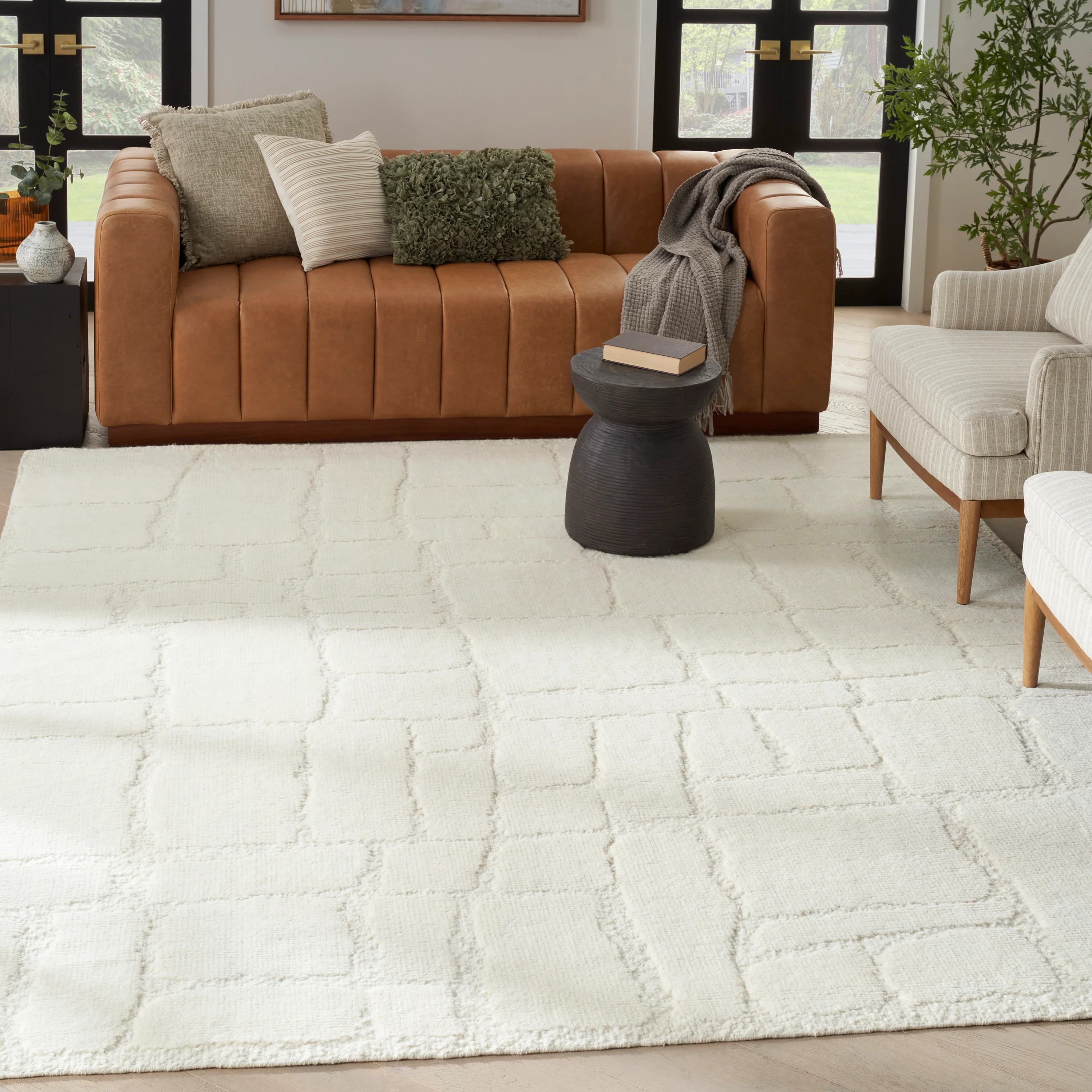 Ivory Essentials Moroccan Berber Wool Rug - Image 8