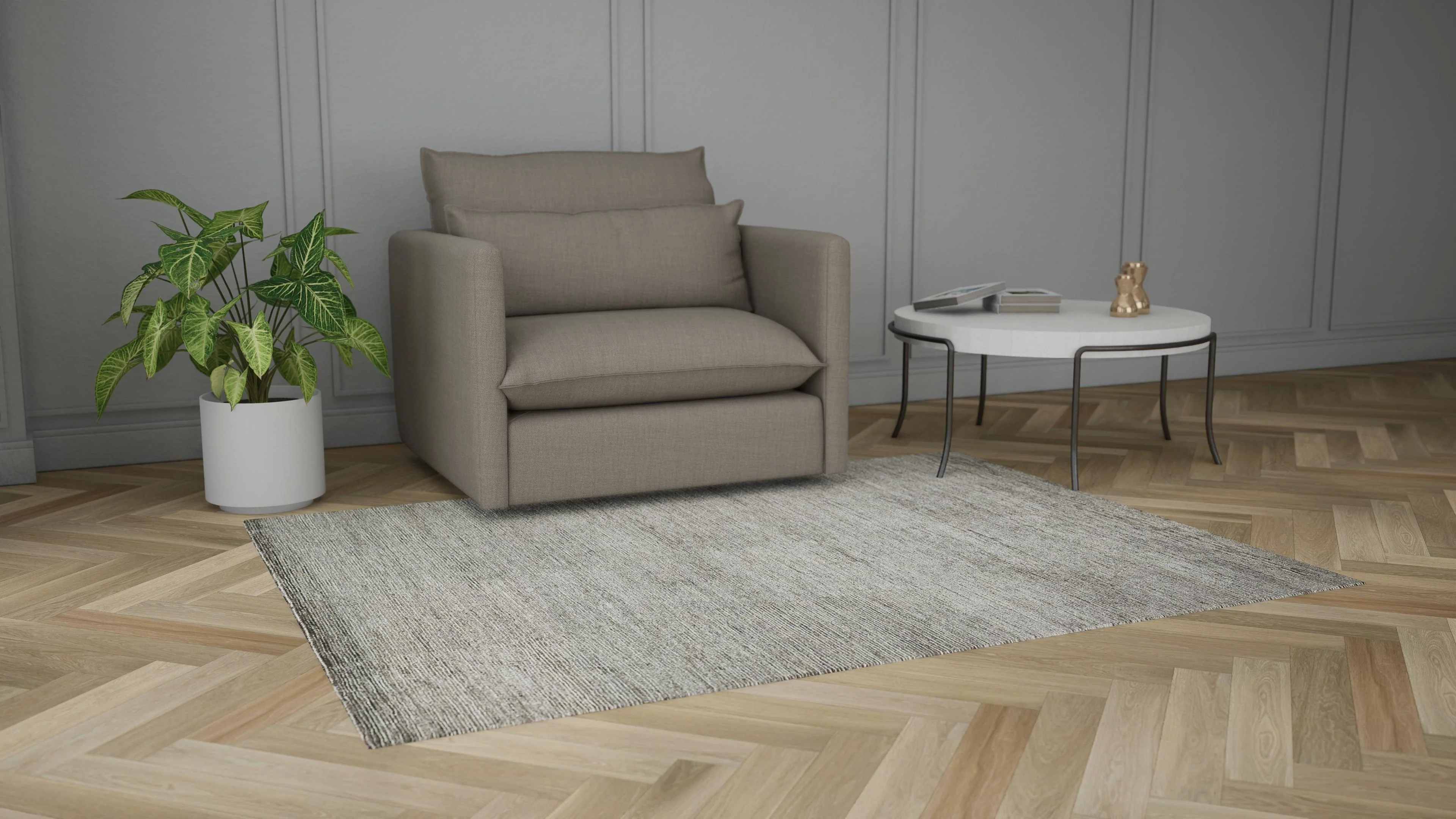 Ribbed Essentials Rug - Grey - Image 3