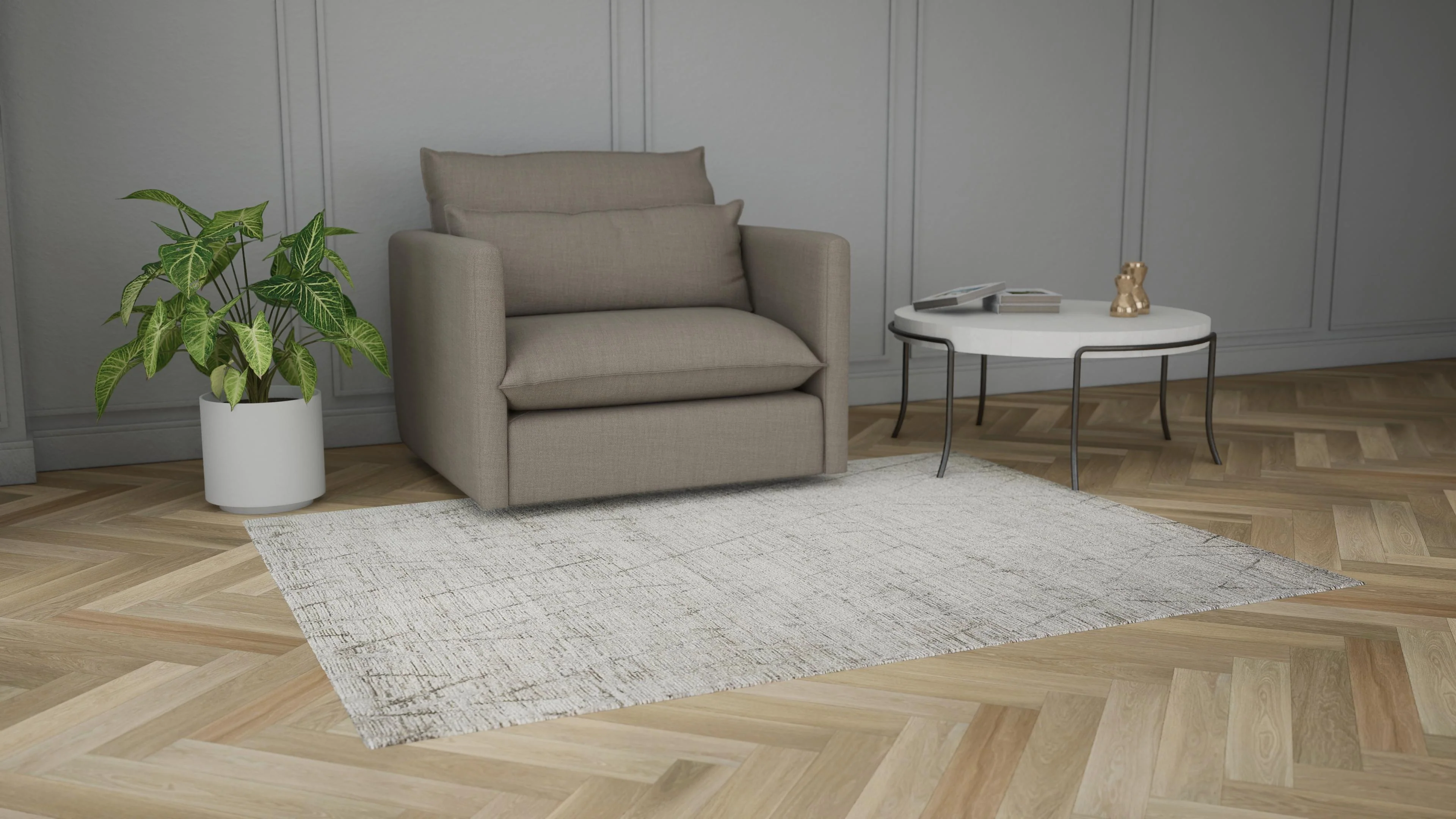 Ribbed Essentials Rug - Stone Grey - Image 3