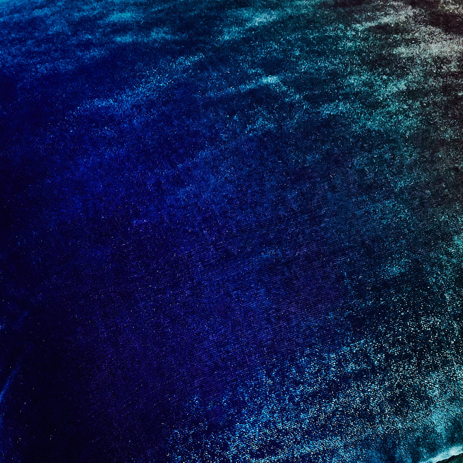 Ombre Velvet Pillow, Peacock - Image 2