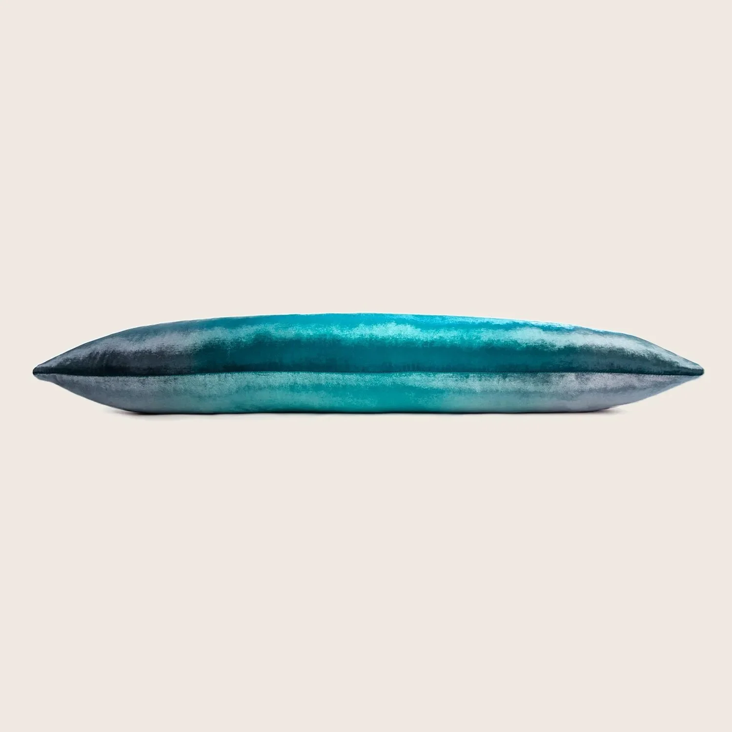 Ombre Velvet Throw Pillow, Pacific - Image 2