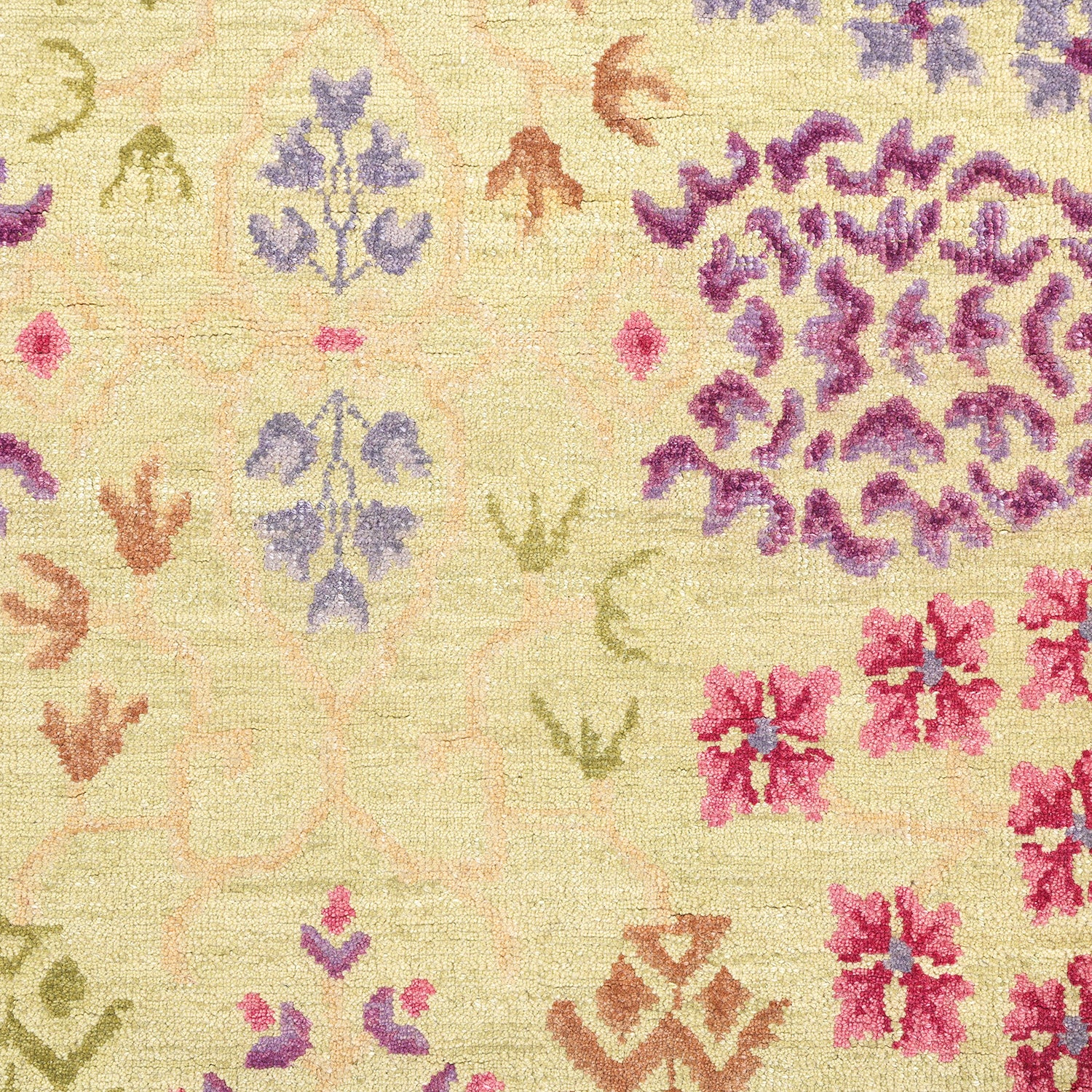 Yellow Transitional Wool Cotton Blend Rug - 9' x 12'1" - Image 2