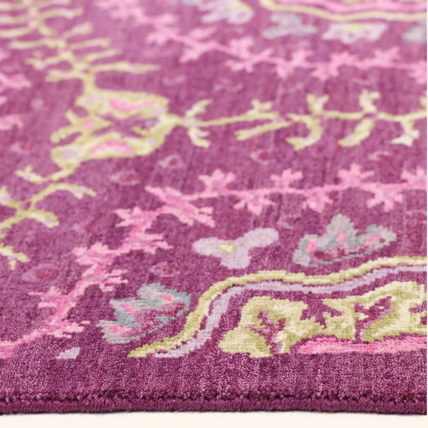Purple Transitional Wool Cotton Blend Rug - 8'1" x 10'1" - Image 6