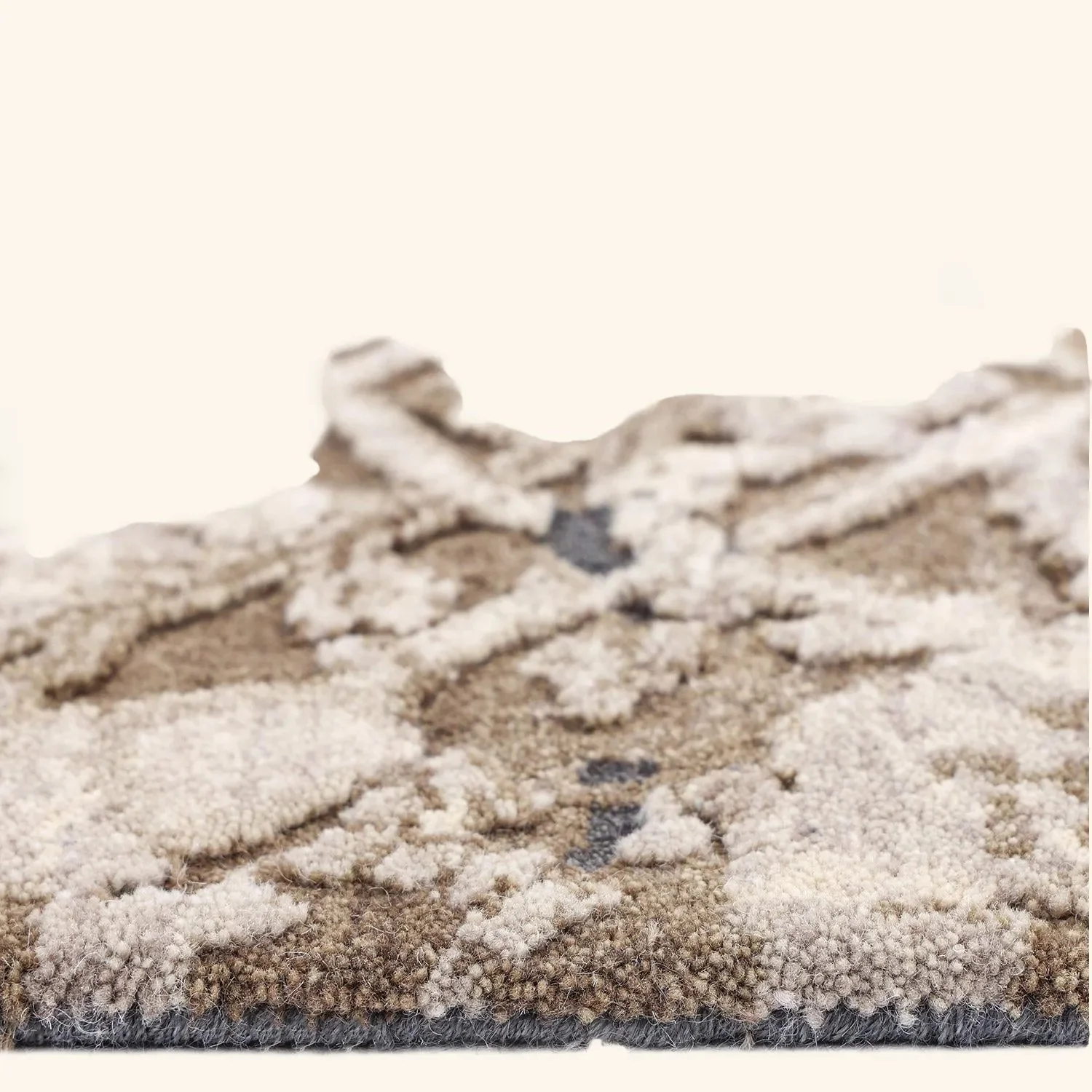 Grey Transitional Wool Cotton Blend Rug - 8'2" x 10' - Image 7