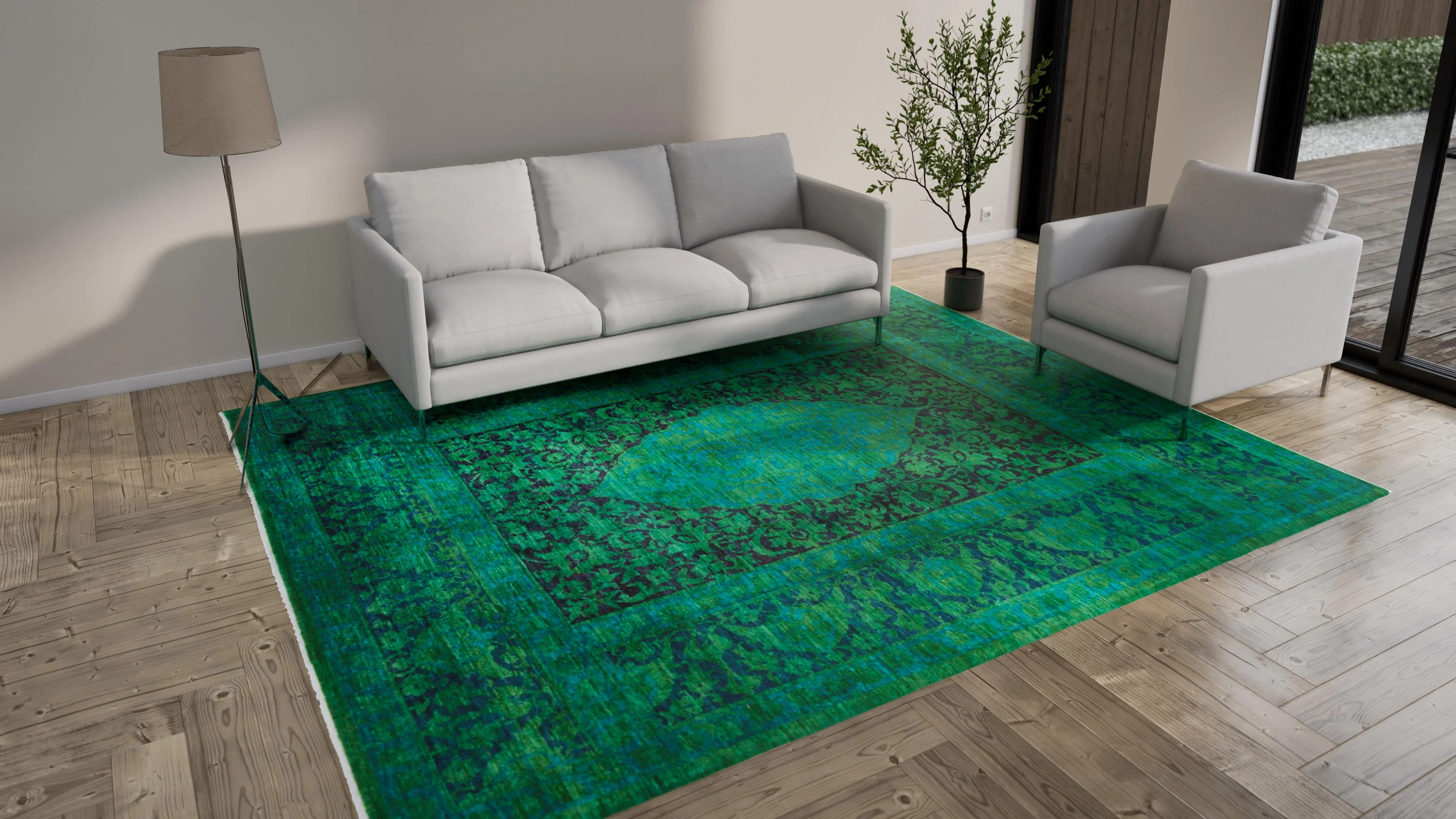 Green Samsara Wool Rug - 9'1" x 11'4" - Image 11