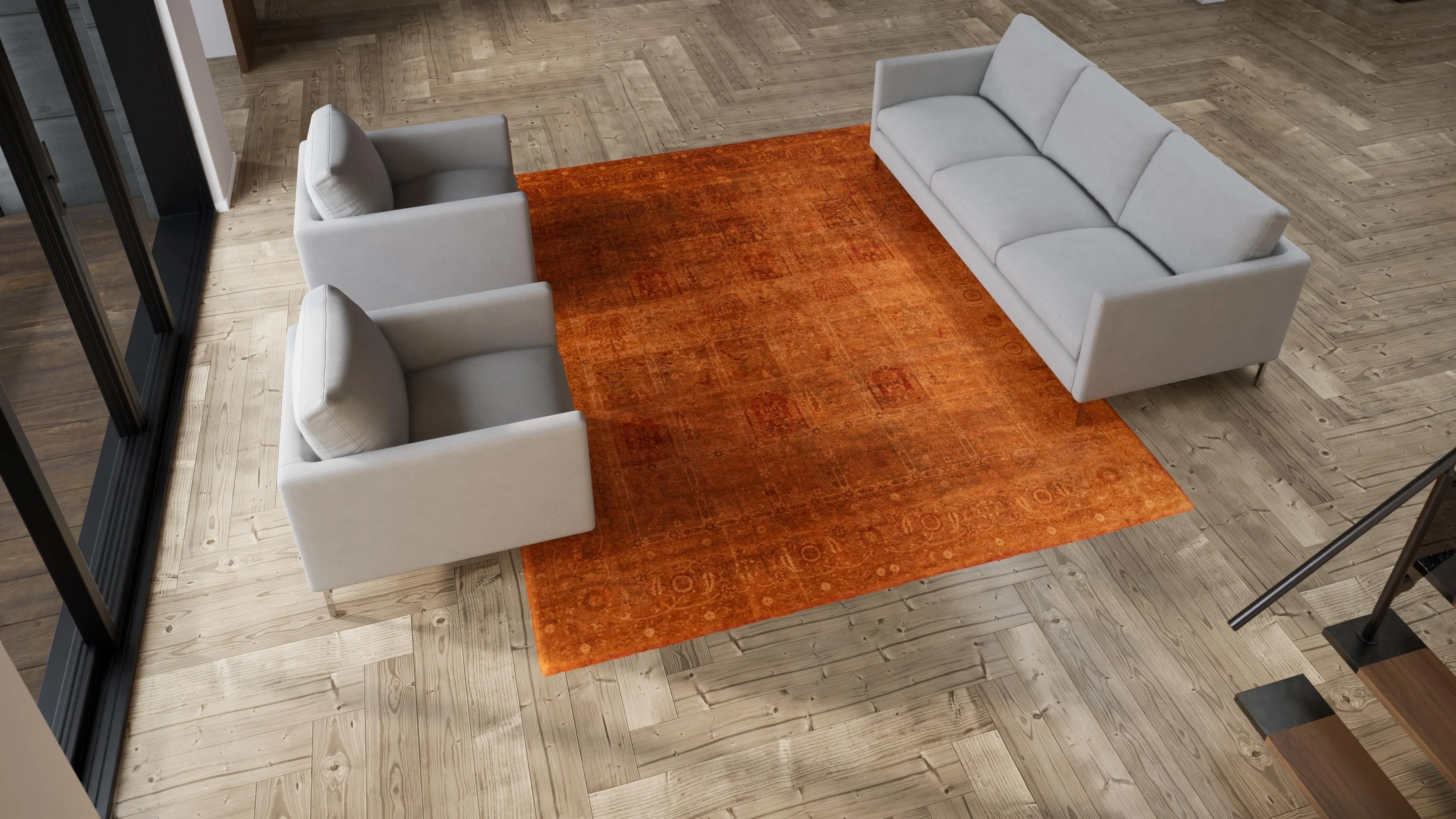Orange Samsara Wool Rug - 8'2" x 10'5" - Image 10