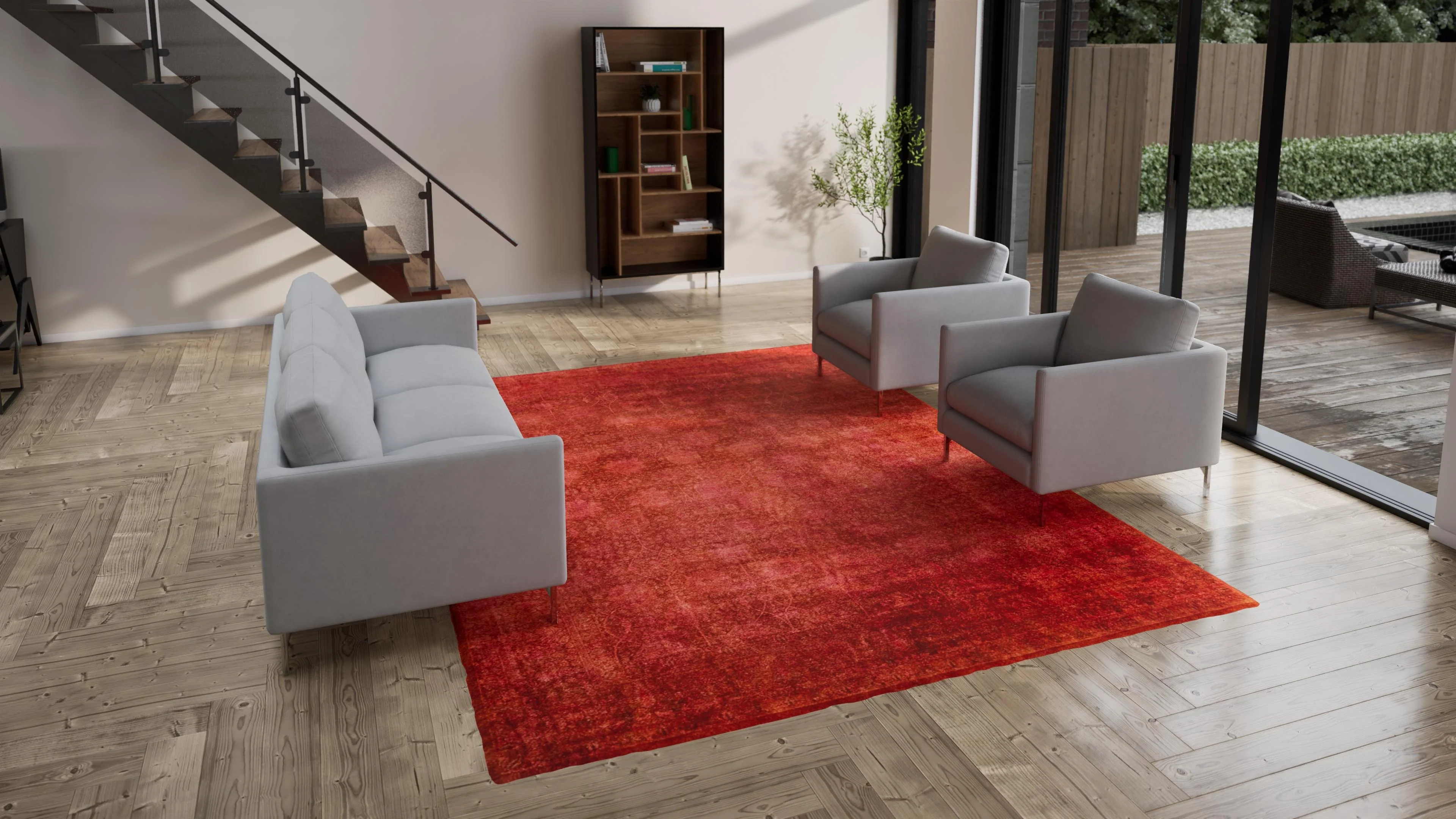 Orange Samsara Wool Rug - 9'1" x 12'1" - Image 9