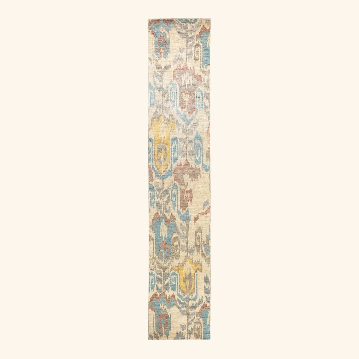 Ivory Modern Wool Runner - 2'9" x 15'5"