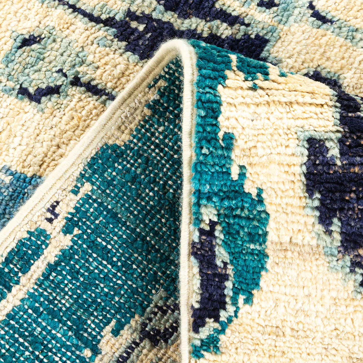 Multicolored Modern Wool Runner - 3' x 10'4" - Image 6
