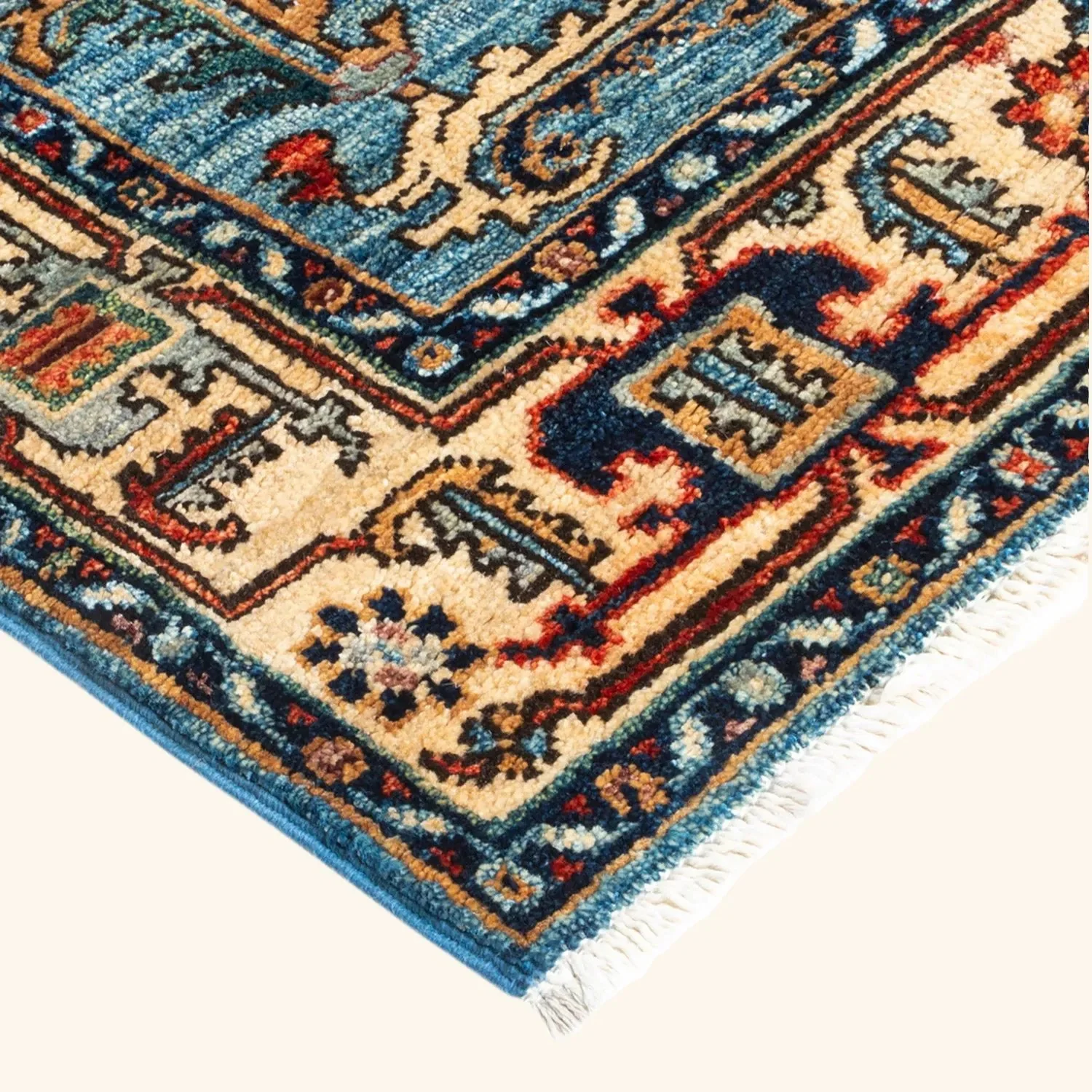 Blue Traditional Wool Runner - 2'11" x 13'9" - Image 2