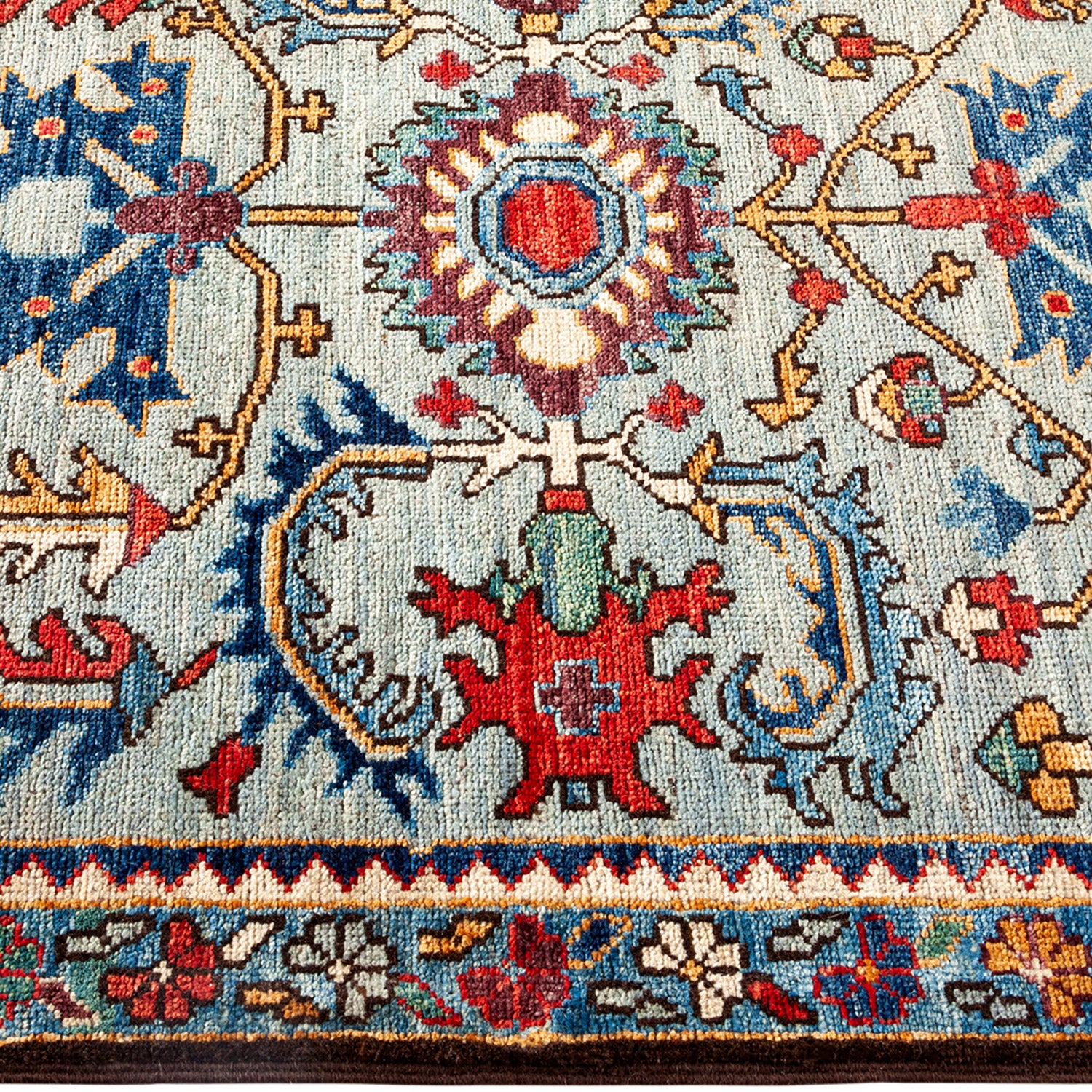 Grey Traditional Wool Runner - 2'7" x 12' - Image 4