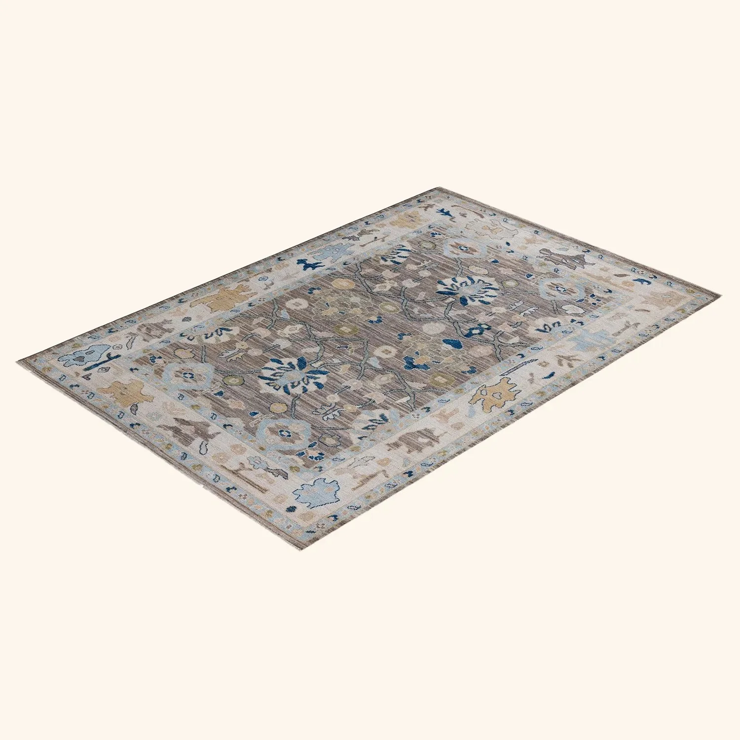 Brown Traditional Wool Rug - 6'1" x 8'10" - Image 8