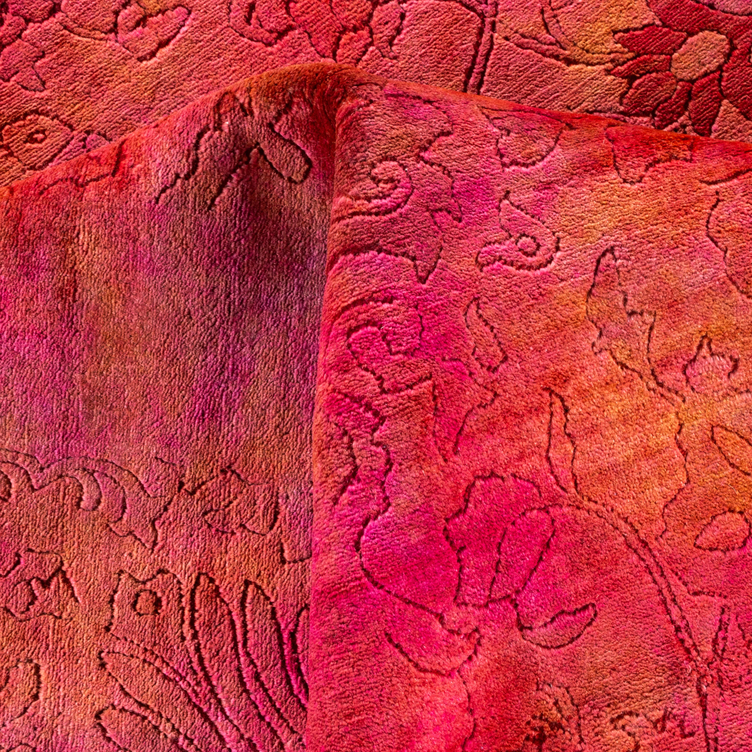 Pink/Orange Samsara Wool Rug - 10'4" x 13'6" - Image 5