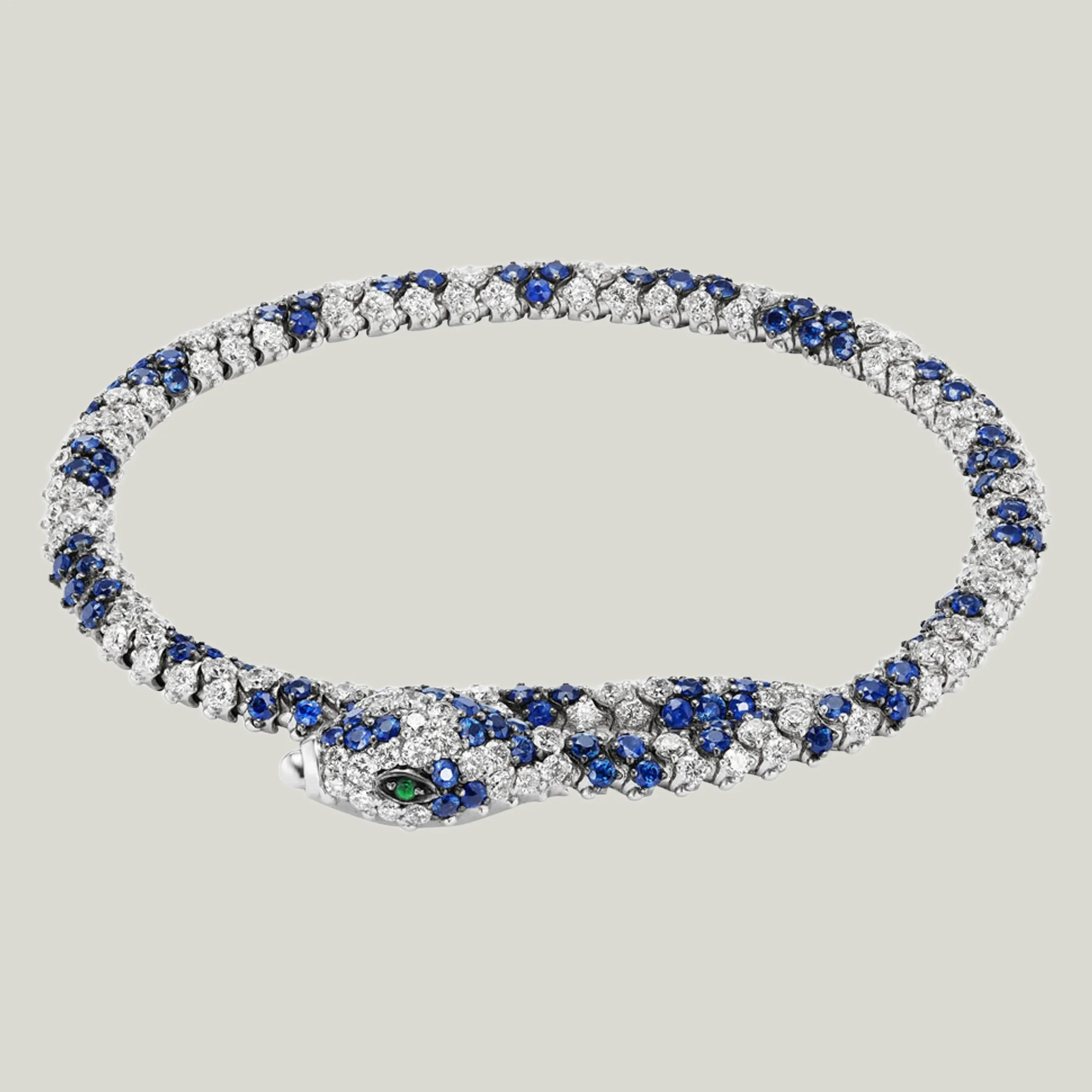 Original Sapphire & Diamond Serpent Bracelet