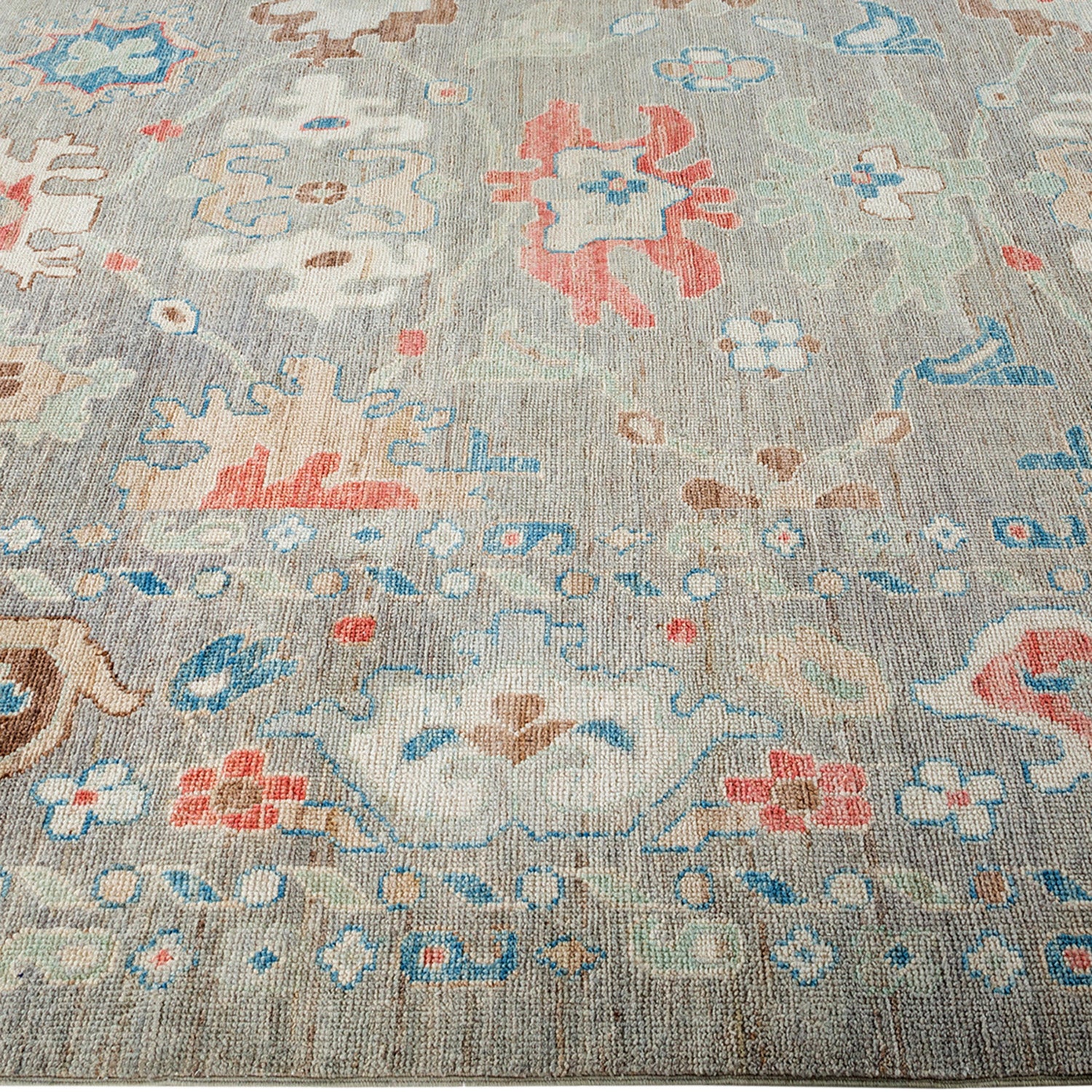 Grey Traditional Wool Rug - 9'10" x 13'9" - Image 4
