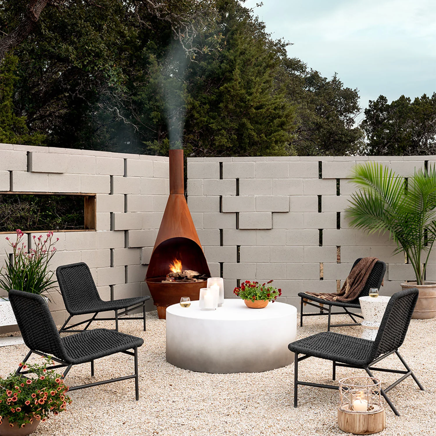 Outdoor Woven Rope Lounge Chair - Image 9