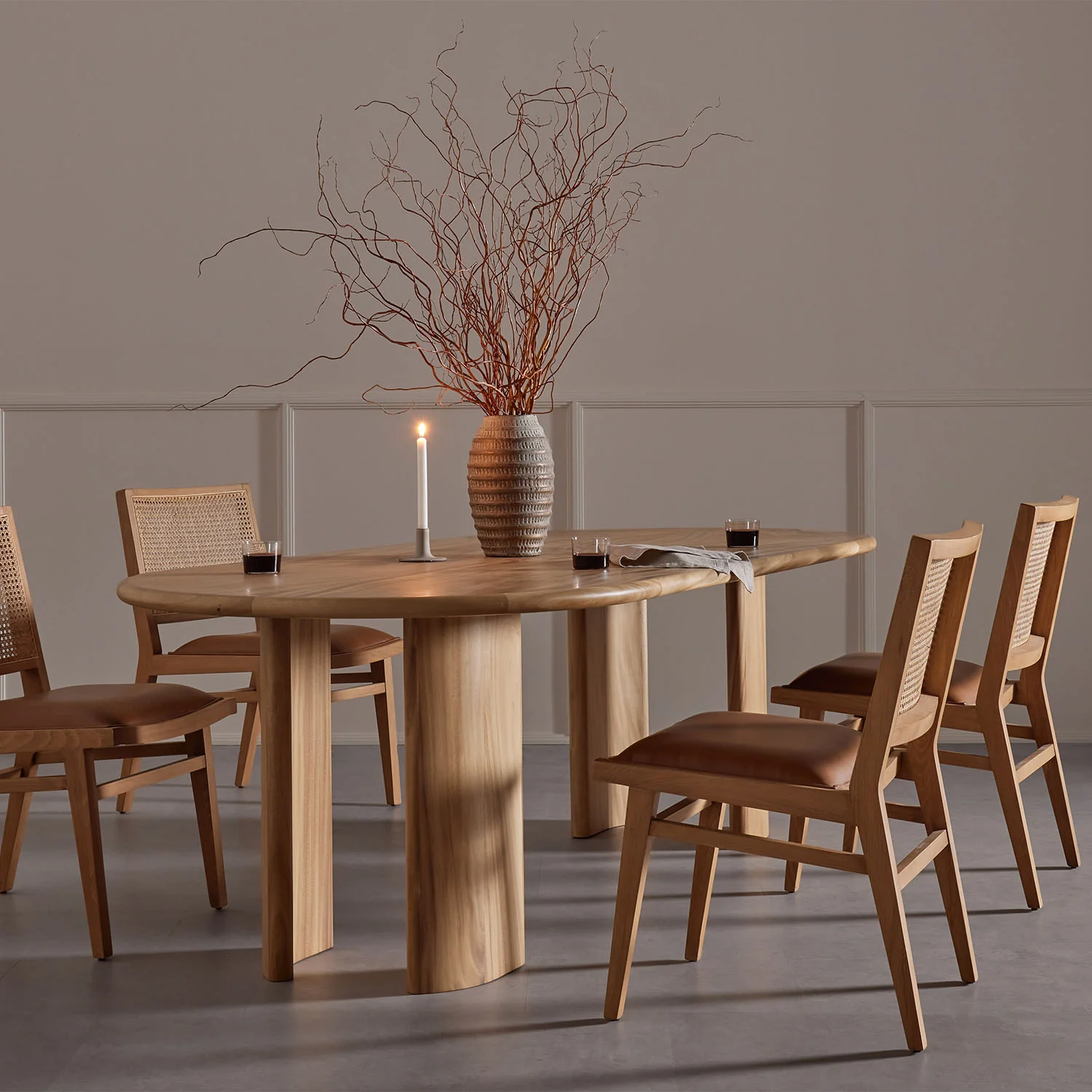 Oval Wood Dining Table - Image 10