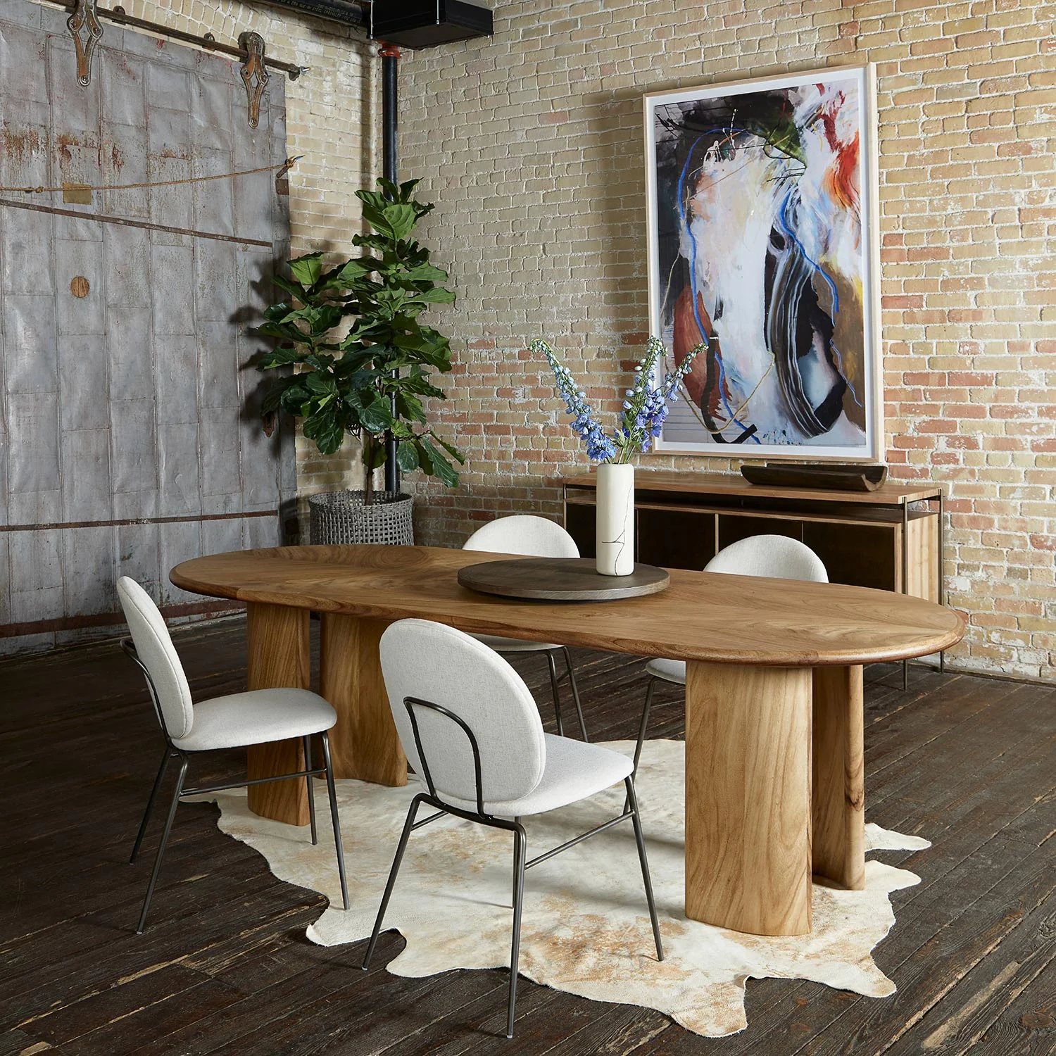 Oval Wood Dining Table - Image 11