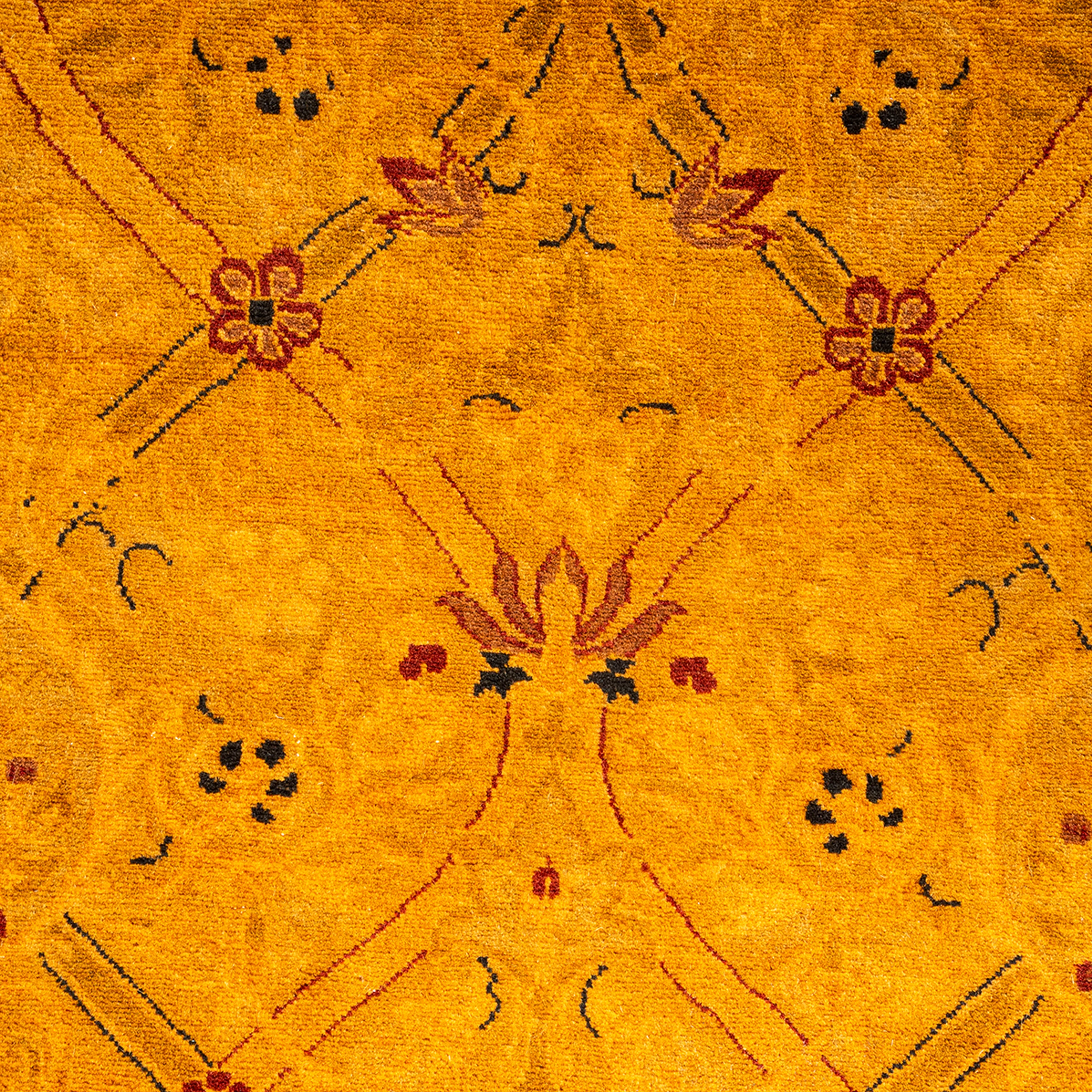 Gold Yellow Samsara Wool Rug - 4'2" x 6'3" - Image 3