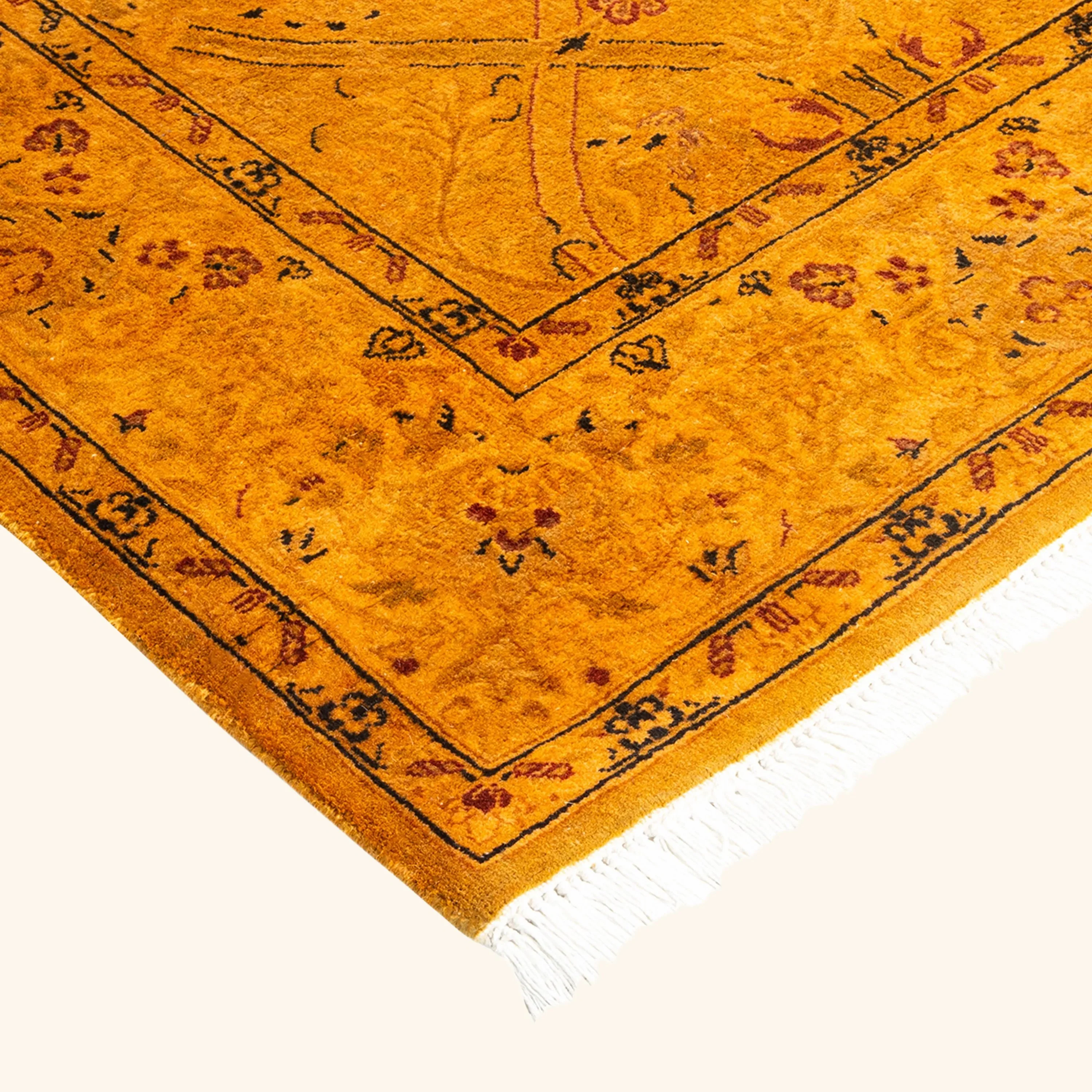 Gold Yellow Samsara Wool Rug - 4'2" x 6'3" - Image 8
