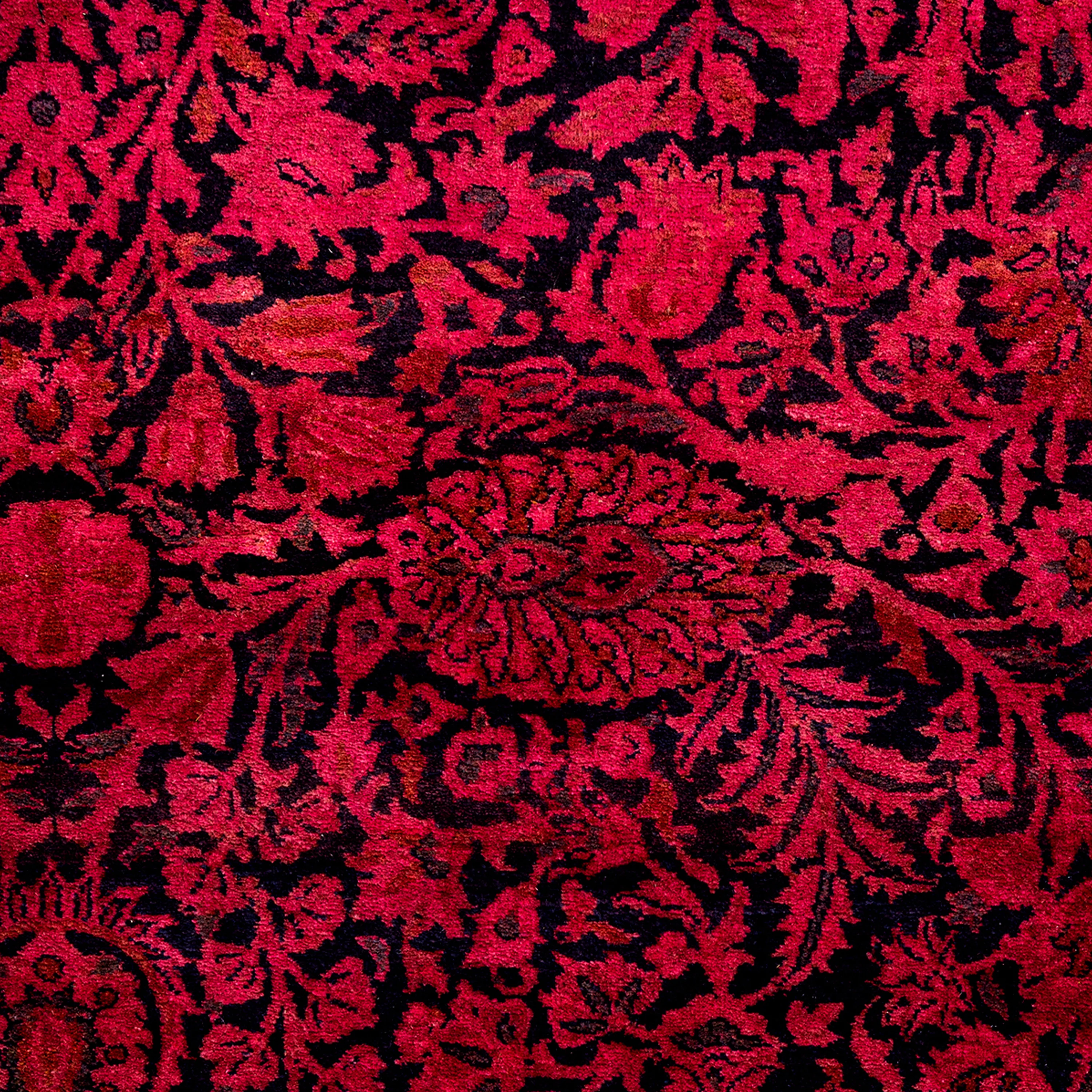 Red Samsara Wool Rug - 6'1" x 8'10" - Image 4