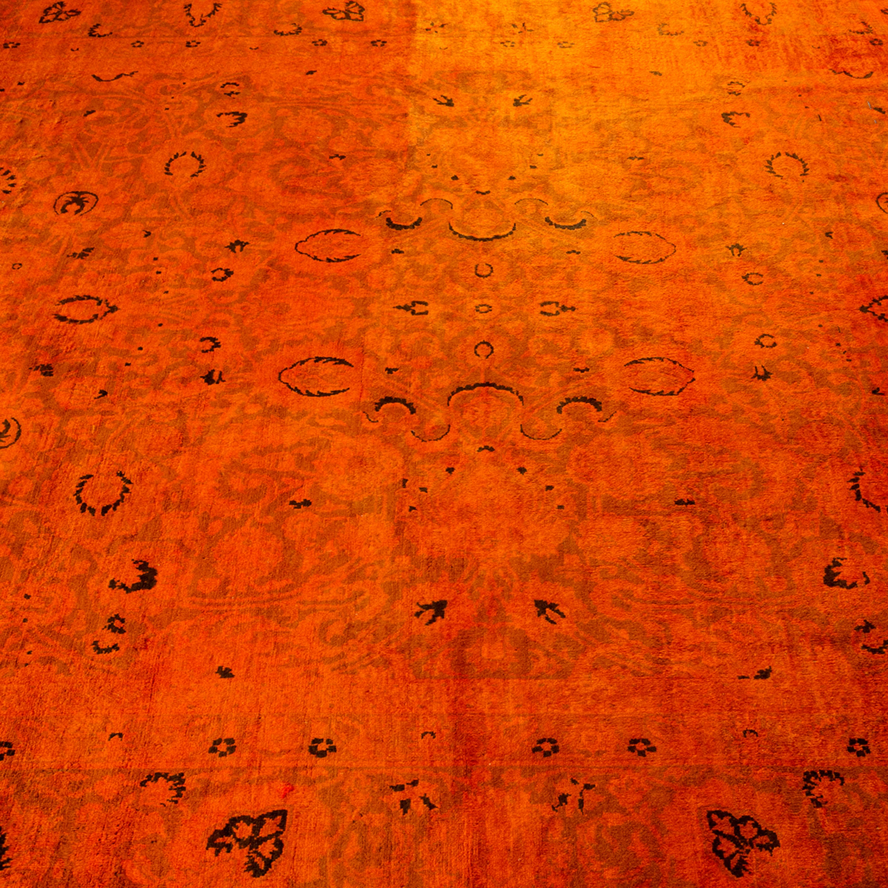 Orange Samsara Wool Rug - 6' x 9'2" - Image 4