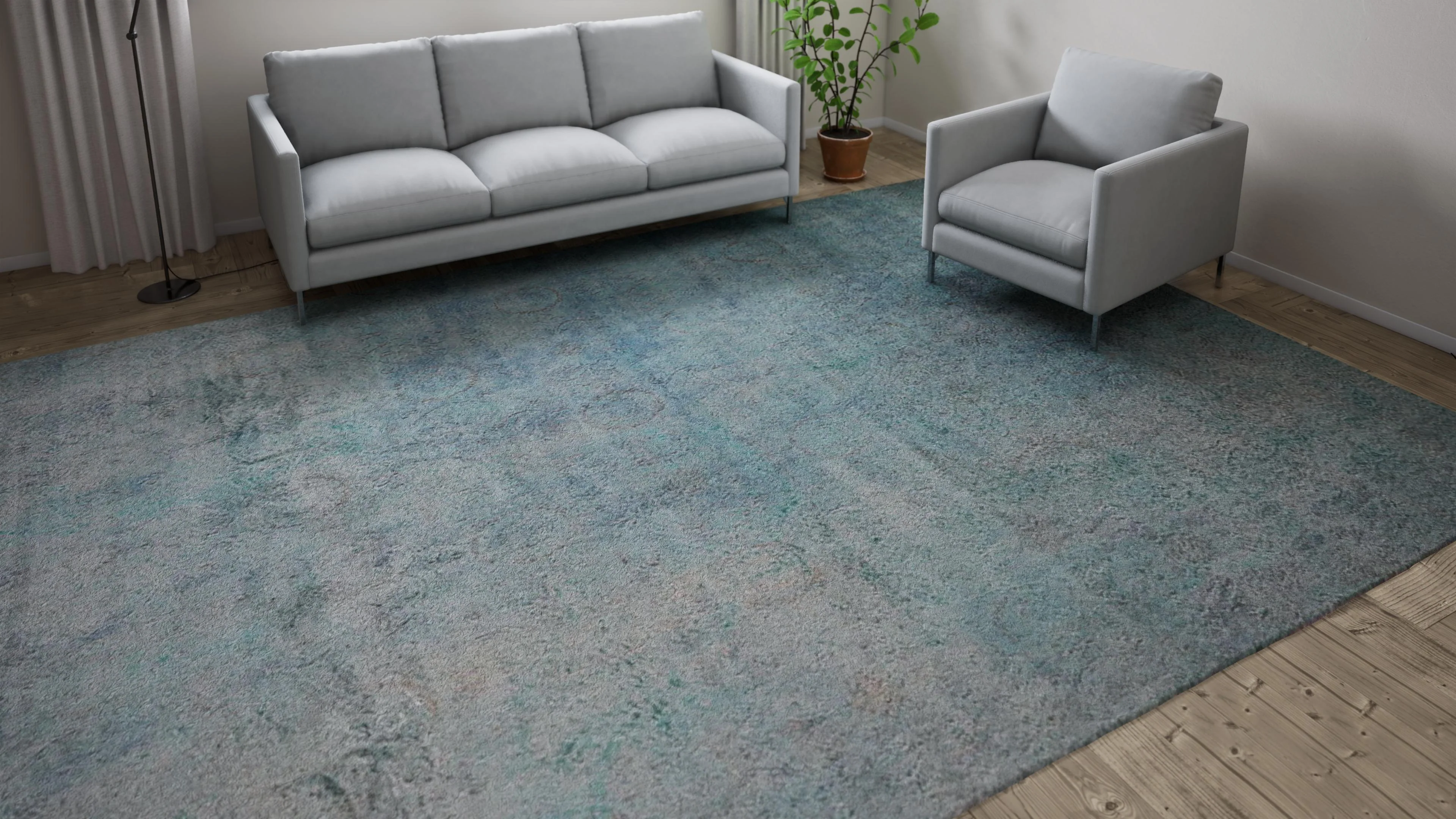 Blue Samsara Silk Rug - 10' x 13'7" - Image 6