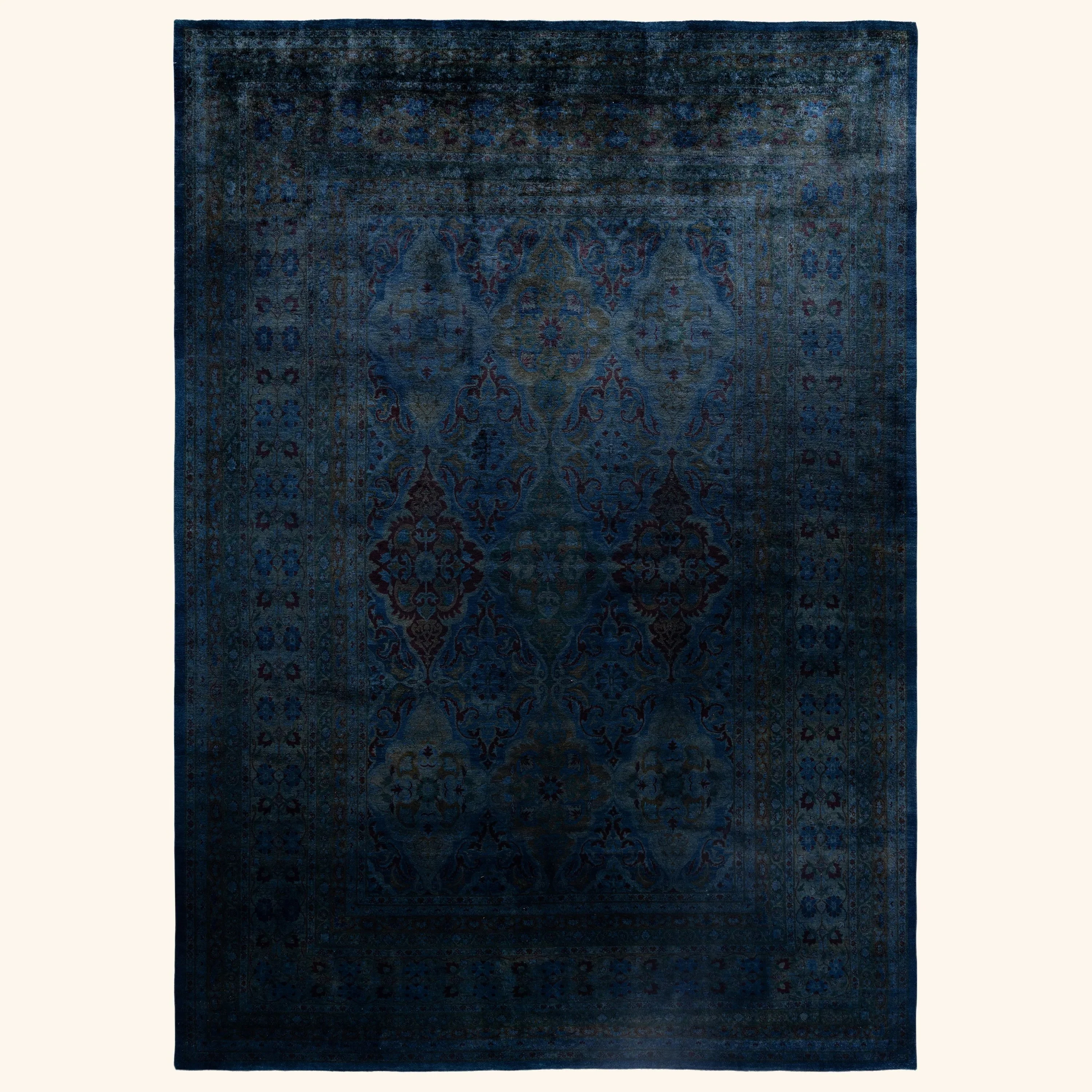 Dark Blue Samsara Wool Rug - 10'1" x 13'9"