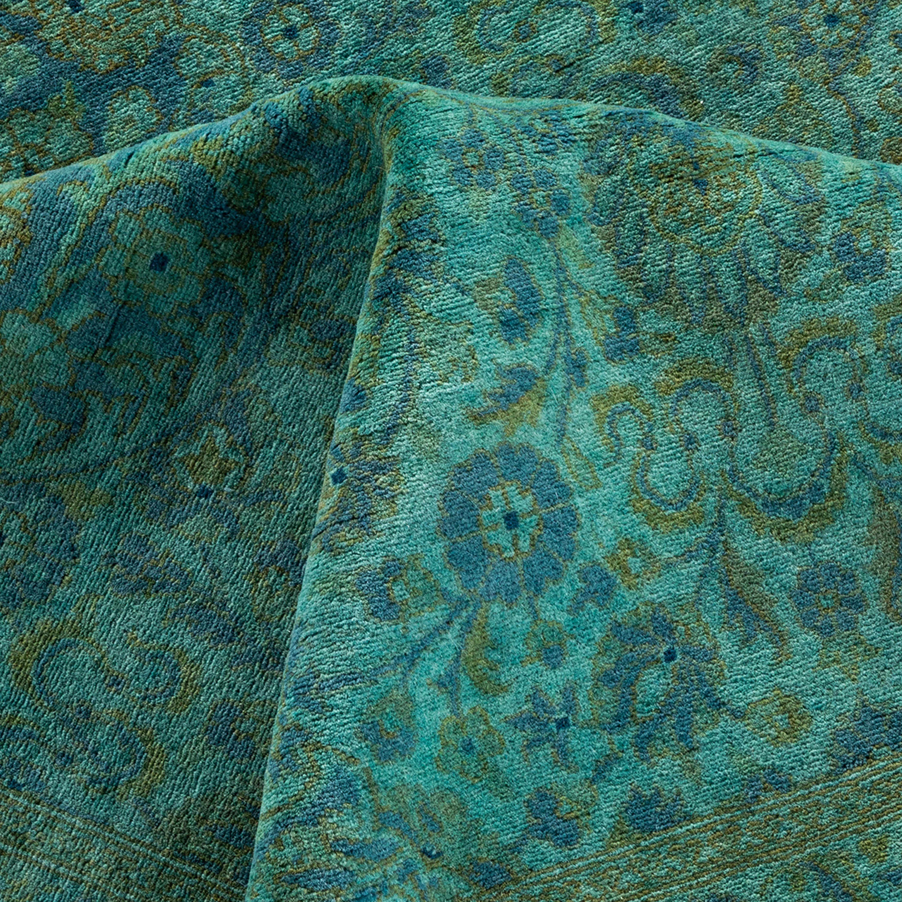 Teal Samsara Wool Rug - 10'2" x 14'6" - Image 7