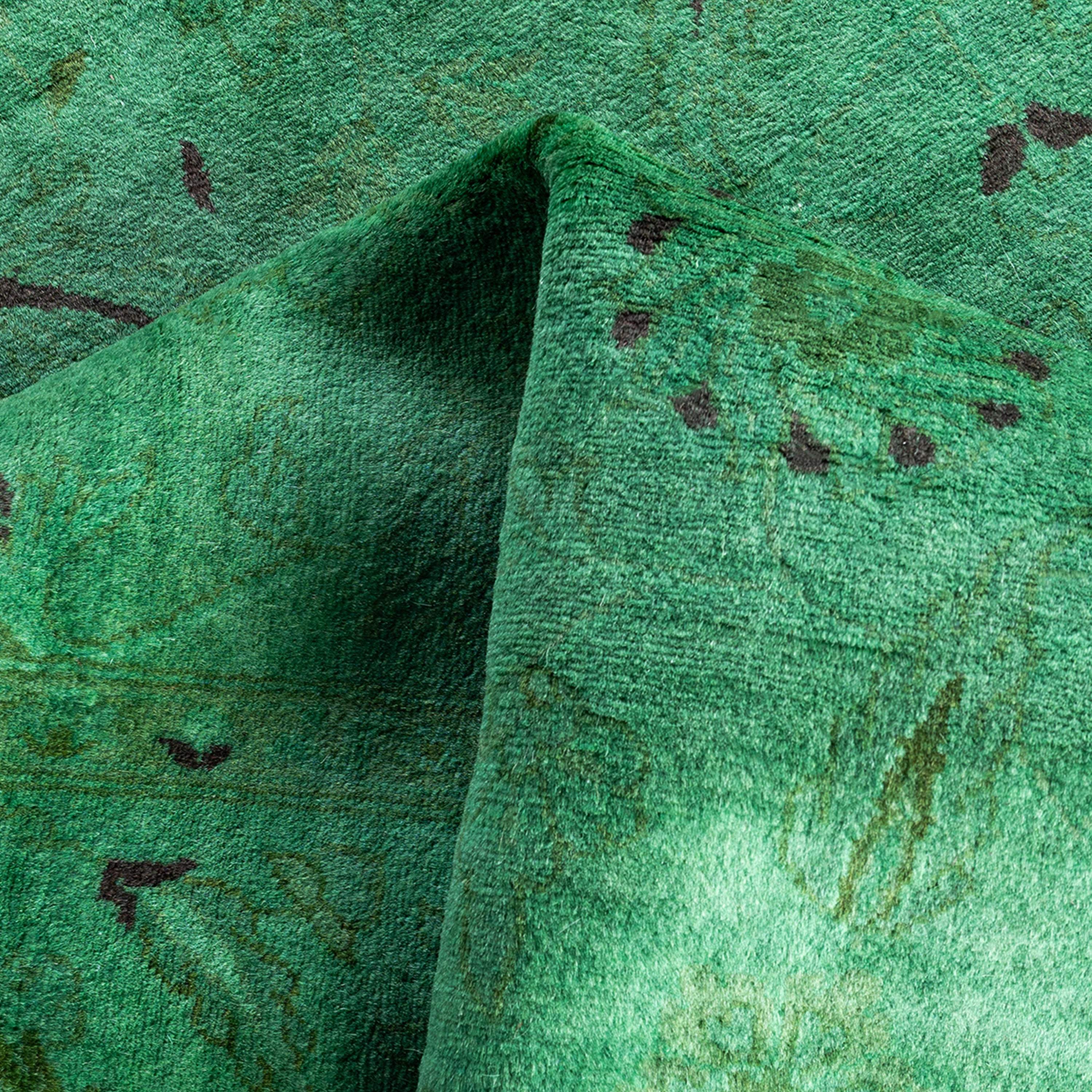 Green Samsara Wool Rug - 4'2" x 6'5" - Image 7