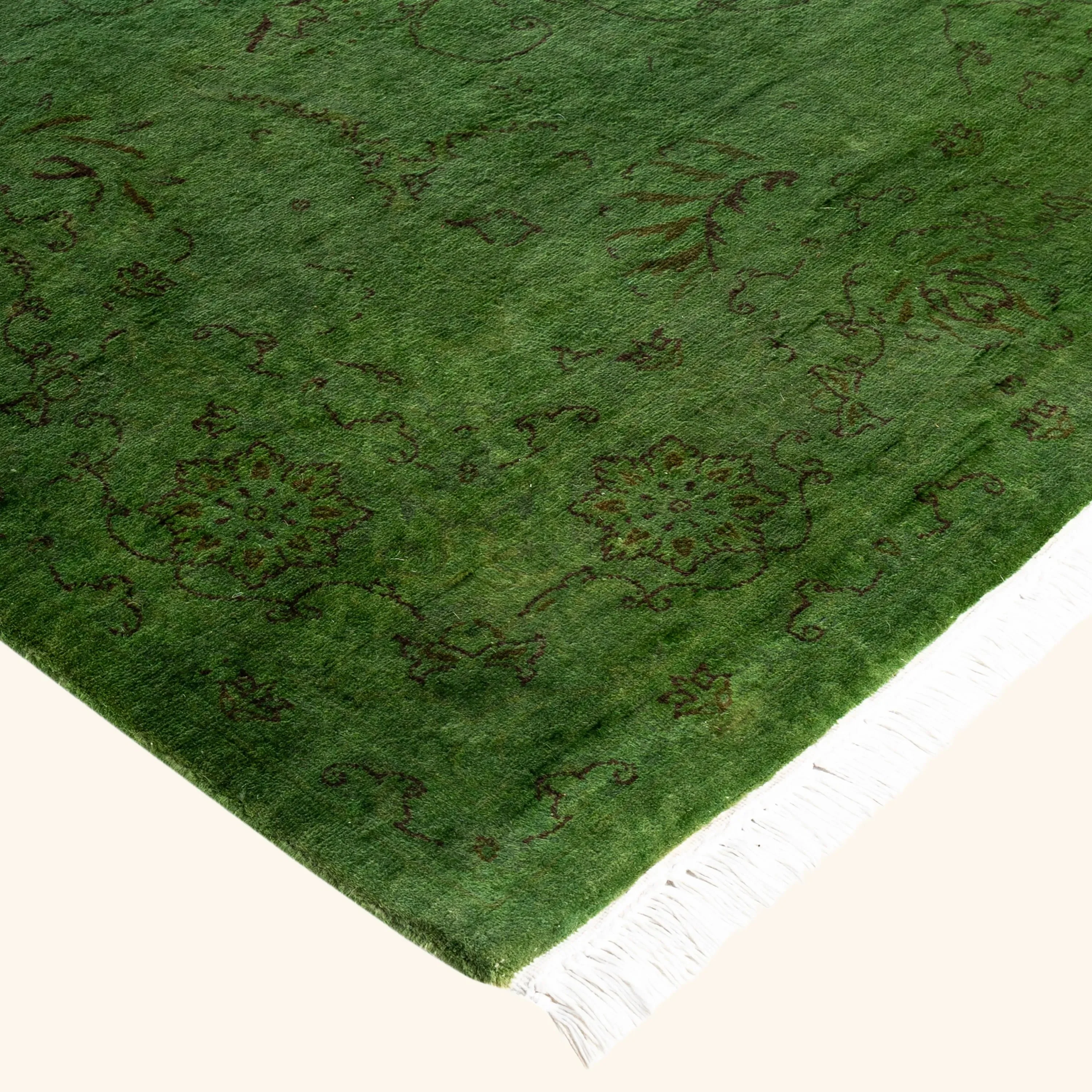 Green Samsara Wool Rug - 4'3" x 6'4" - Image 2