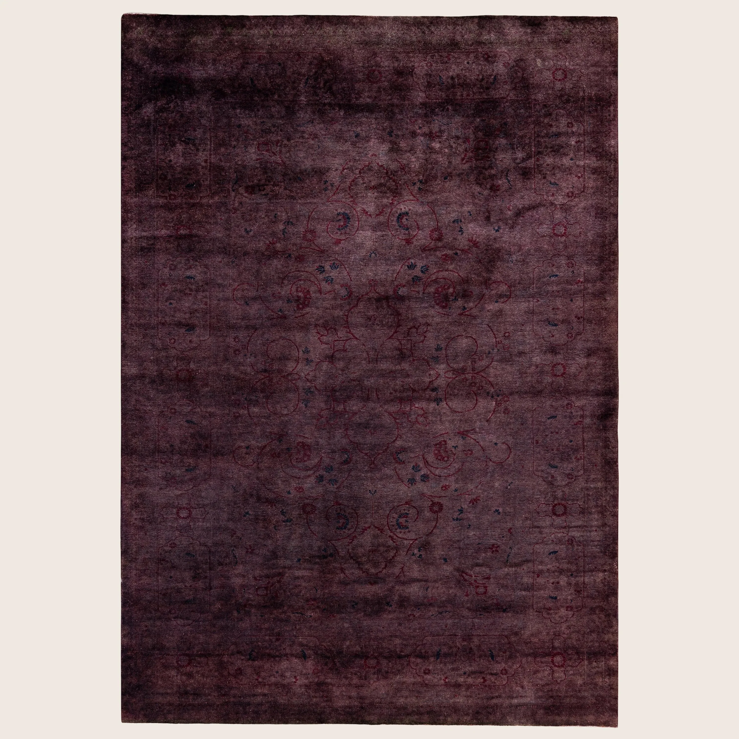 Burgundy Samsara Wool Rug - 4'8" x 6'9"
