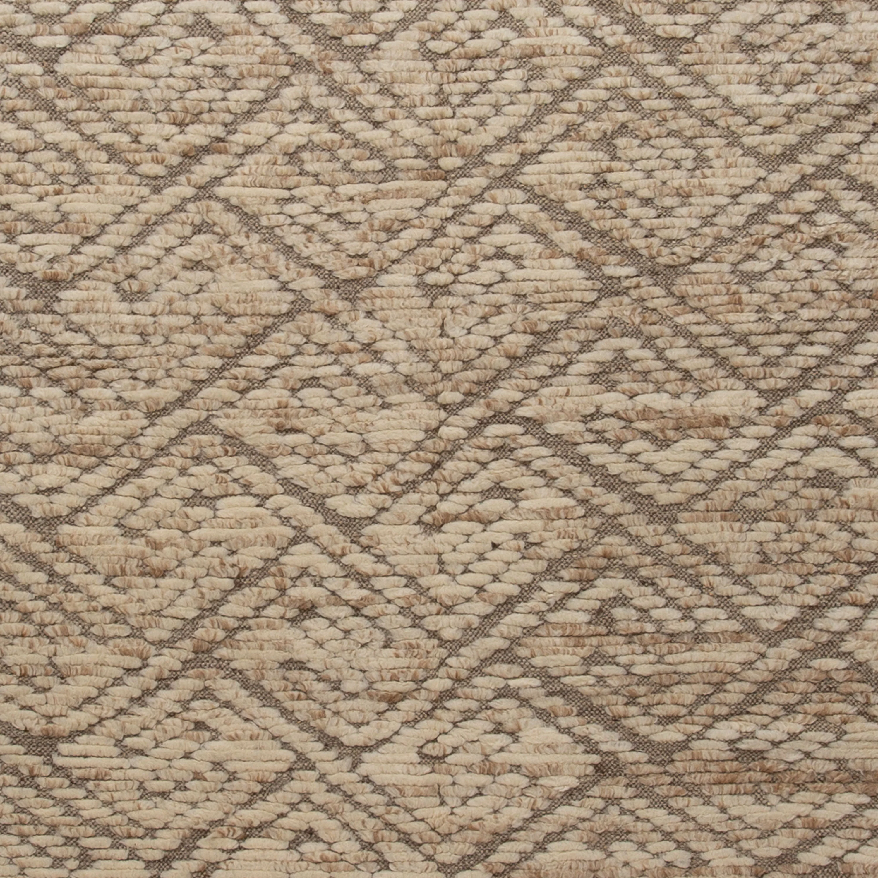Beige Transitional Wool Rug - 5' x 18' - Image 2