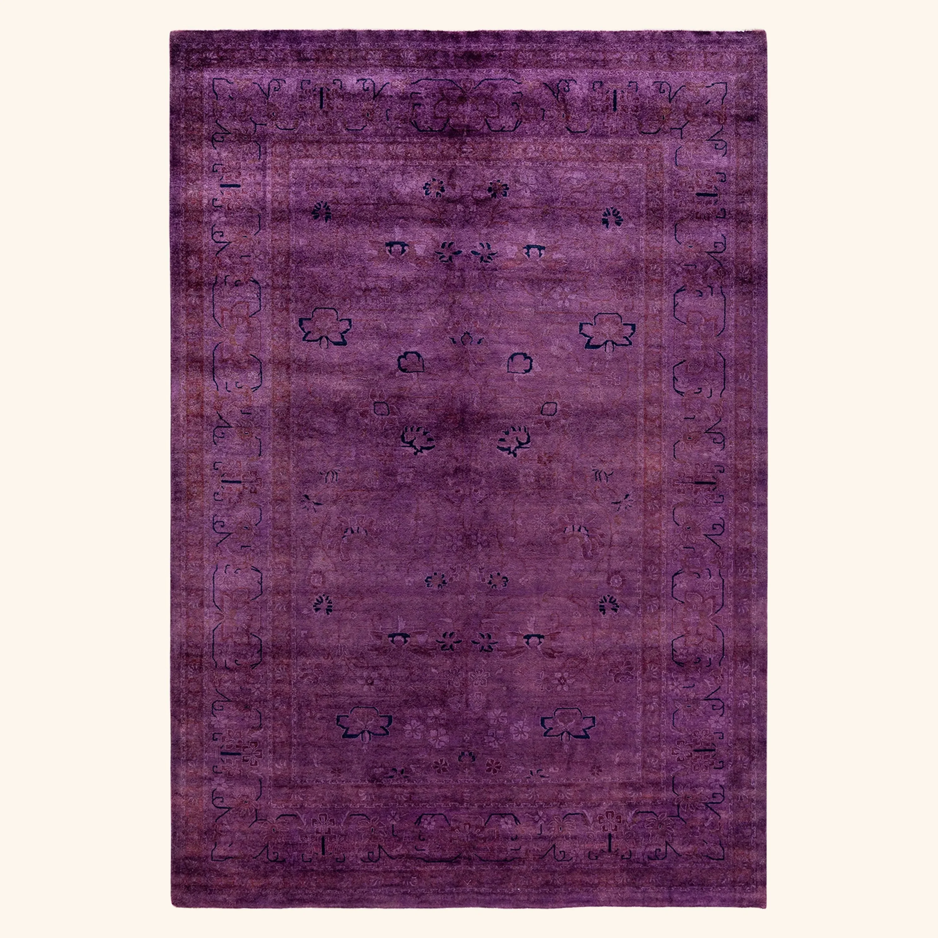 Purple Samsara Wool Rug - 6'1" x 8'10"
