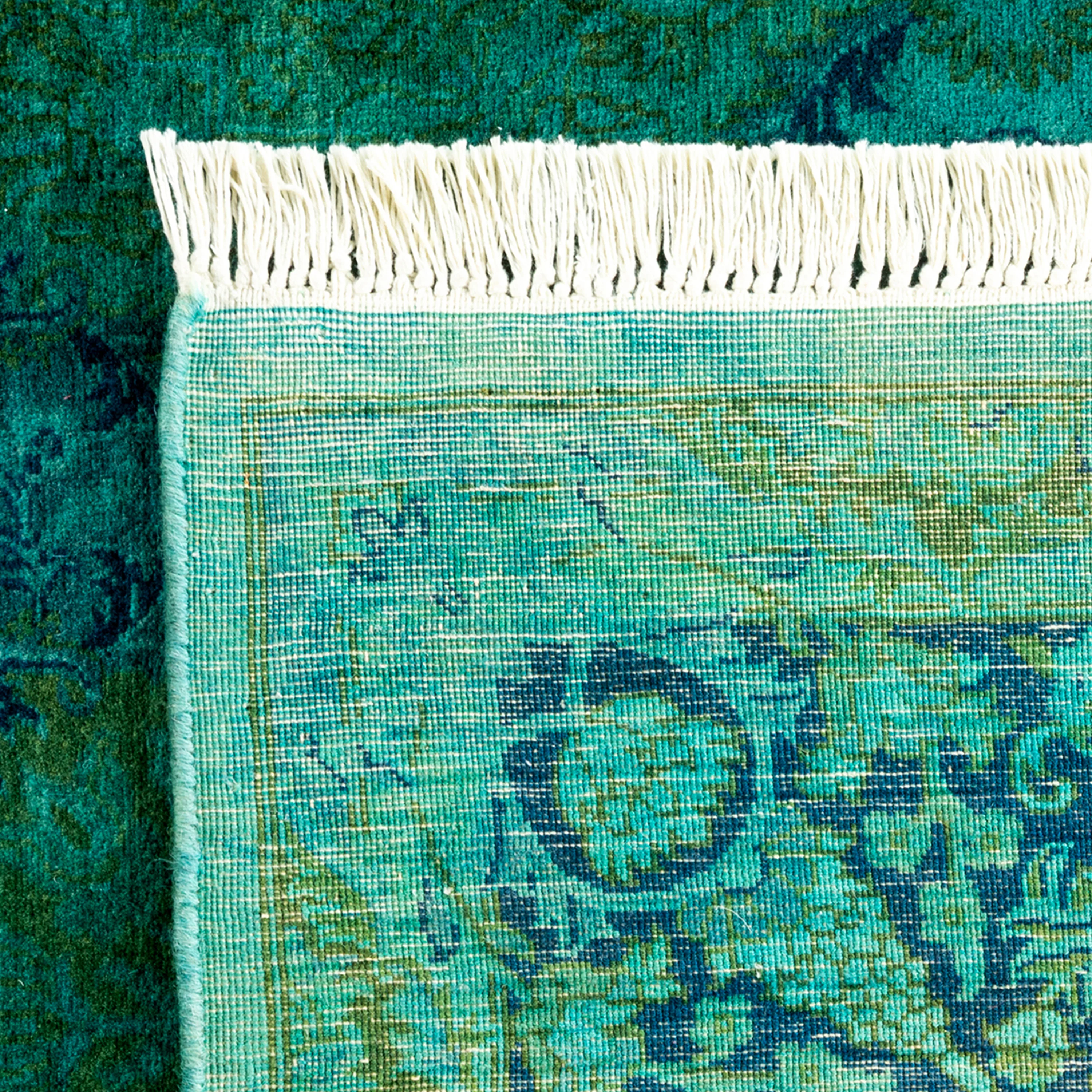 Green Samsara Wool Rug - 6'1" x 8'3" - Image 5