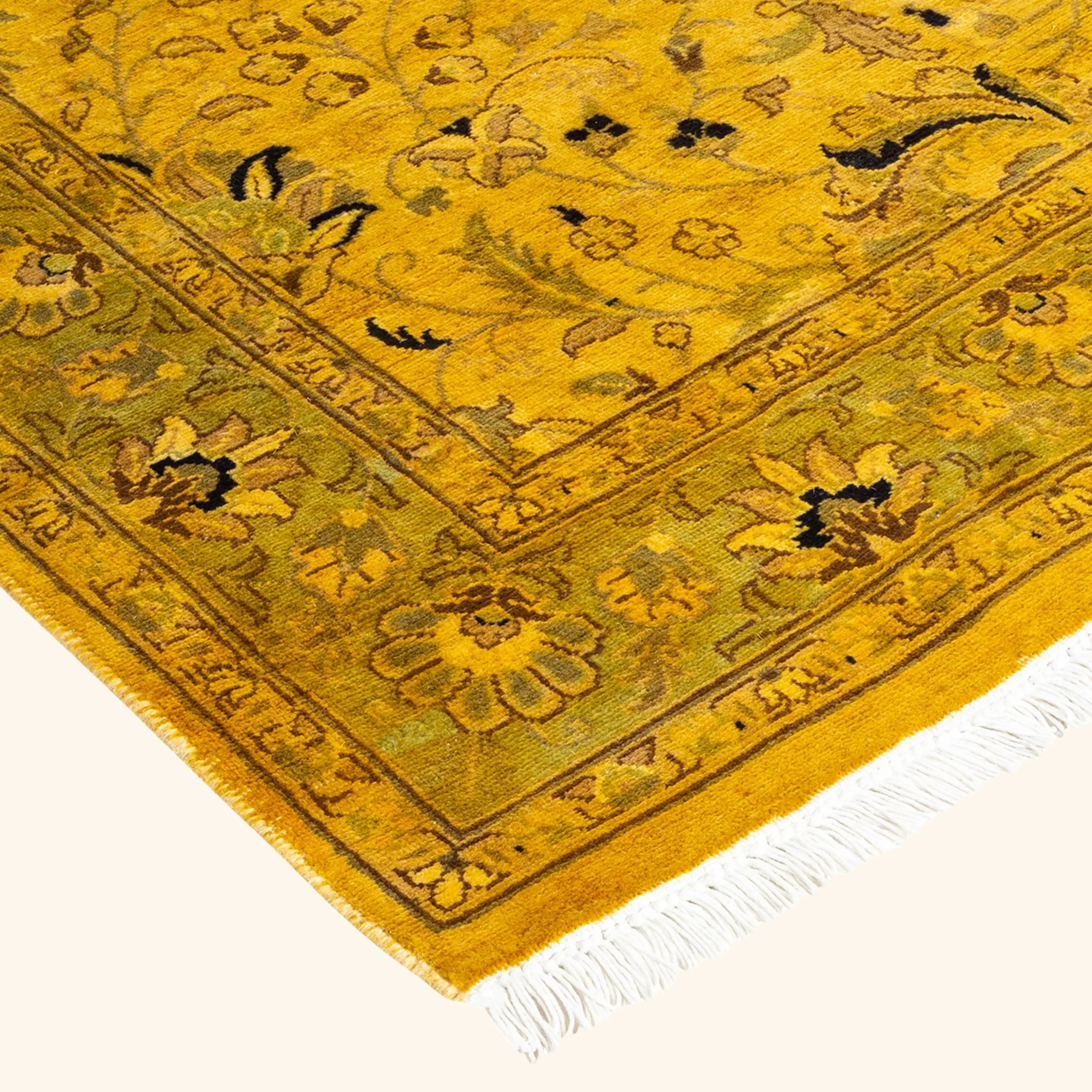 Yellow Samsara Wool Rug - 4'1" x 6'5" - Image 8