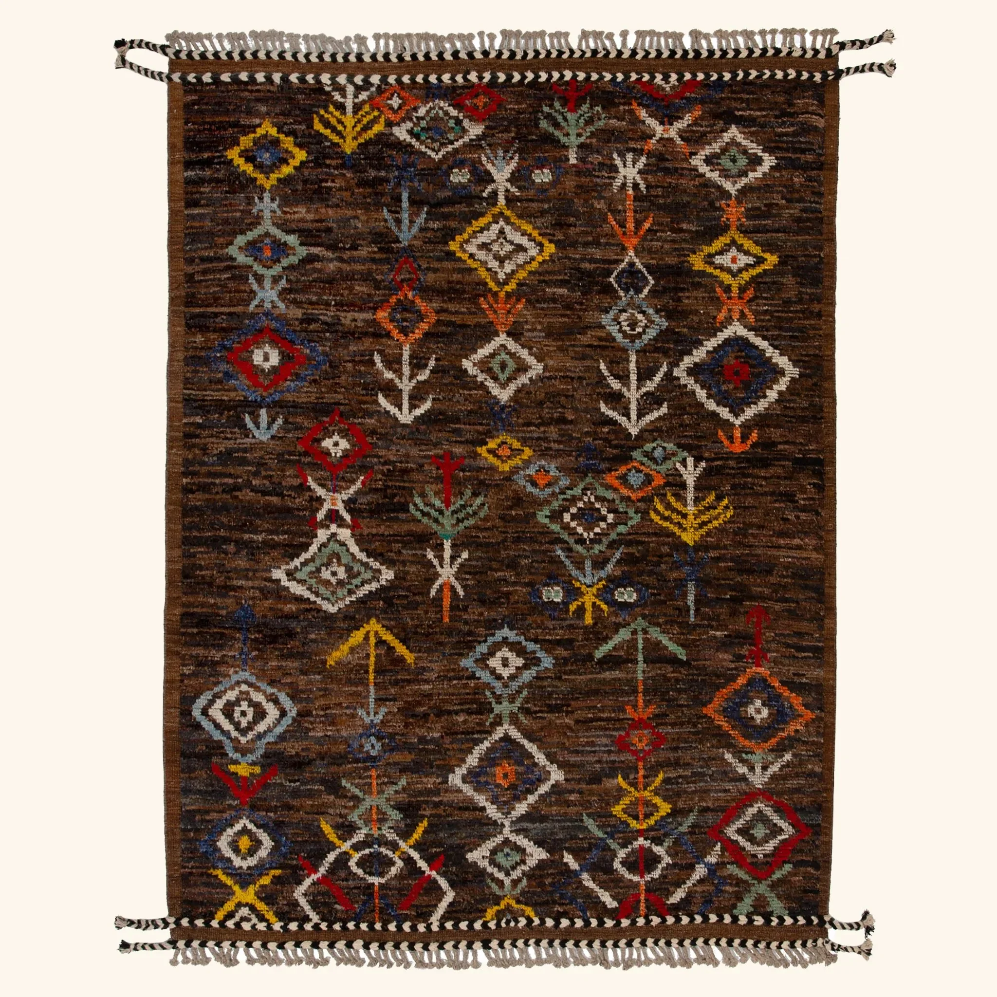 Multicolored Geometric Modern Wool Rug - 8'6'' x 10'4''